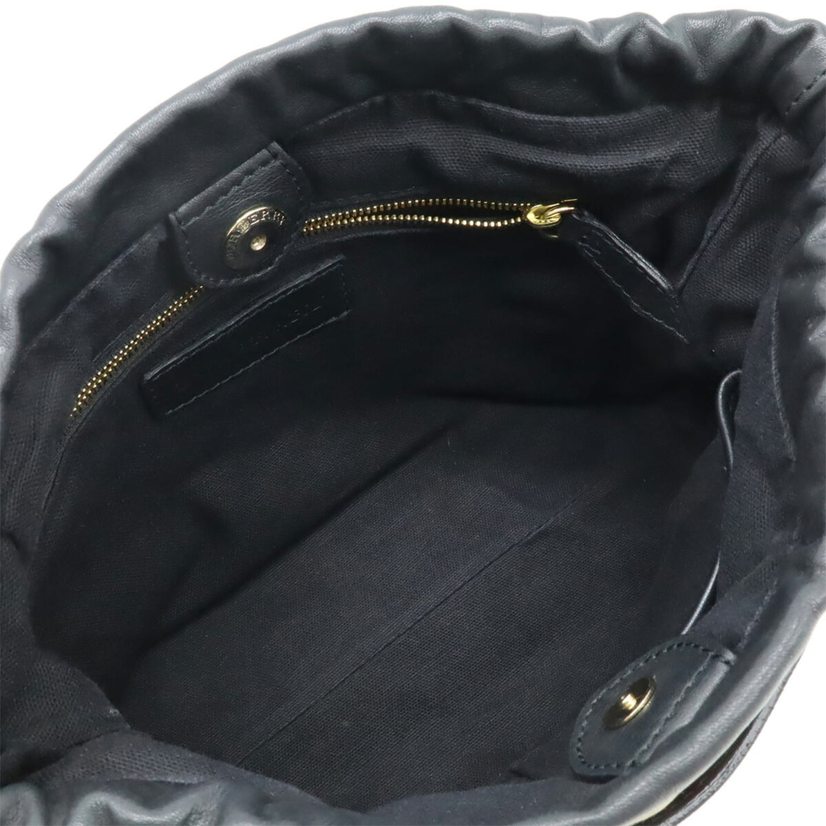 Burberry Black Brown Leather Shoulder Bag (Pre-Owned)