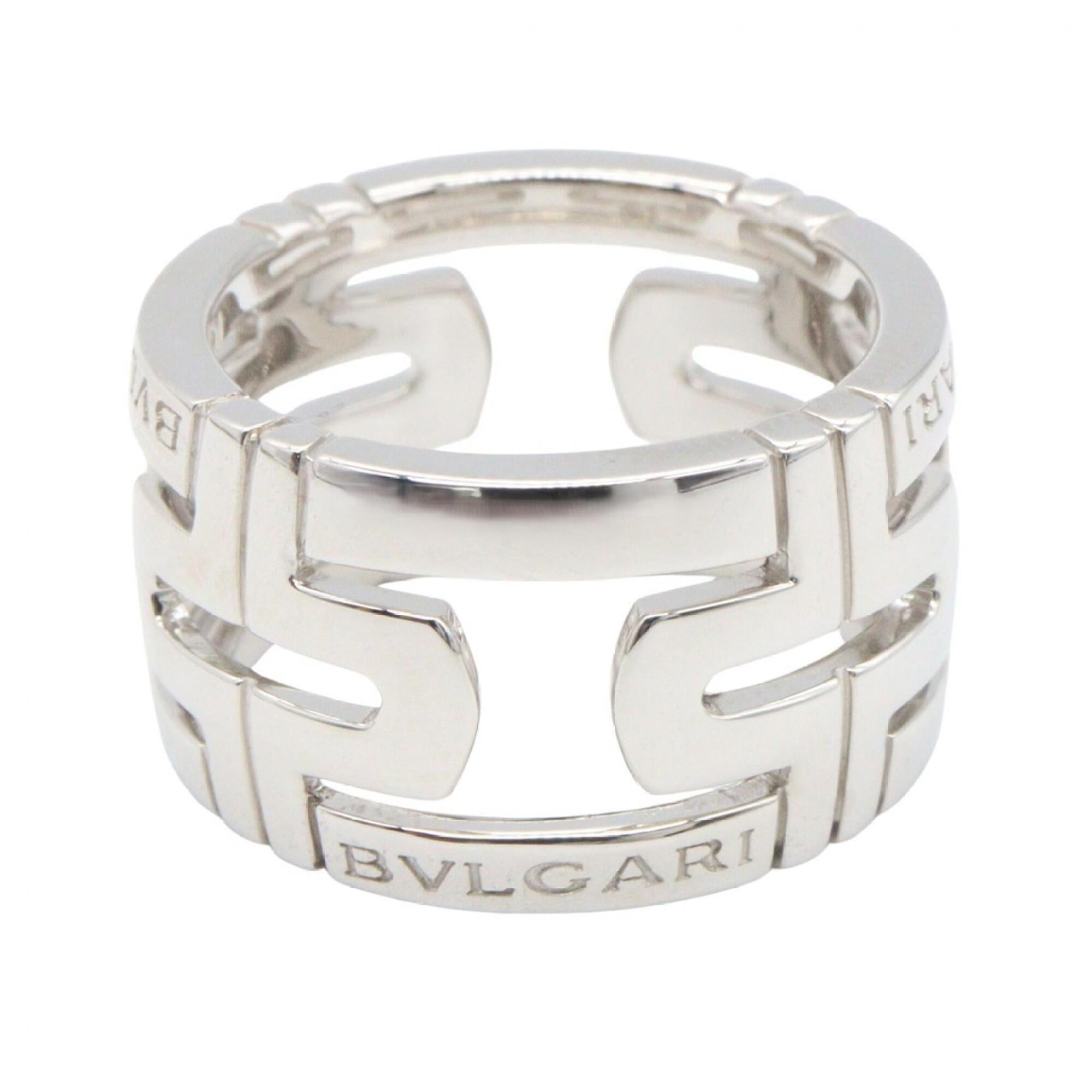 Bvlgari Silver White Gold (18K) Band Ring (Pre-Owned)