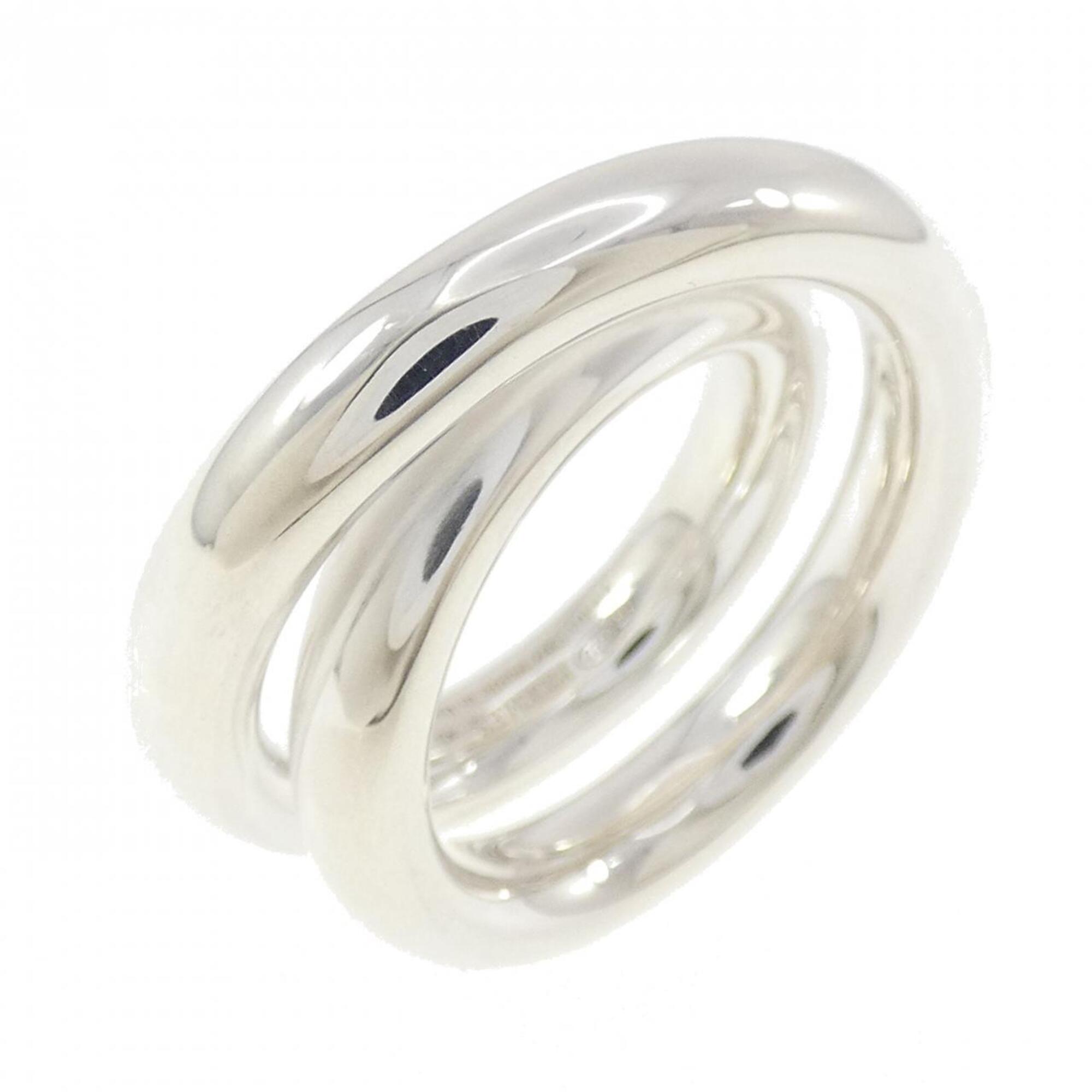 Hermes Silver Silver 925 Band Ring (Pre-Owned)