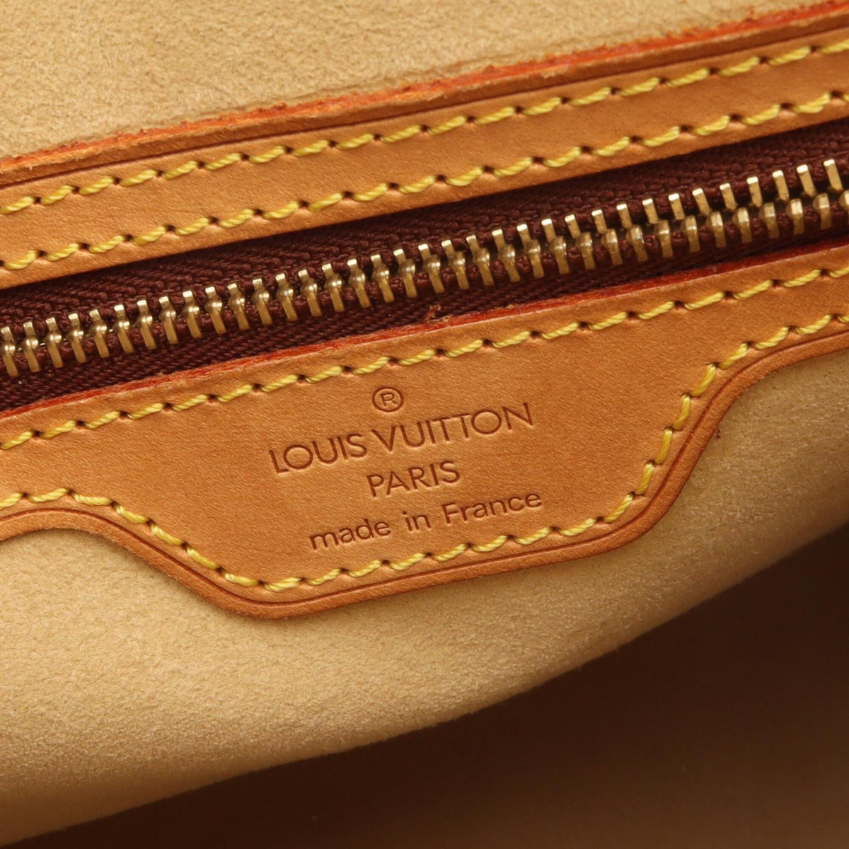 Louis Vuitton Brown Coated Canvas Leather Handbag Shoulder Bag (Pre-Owned)