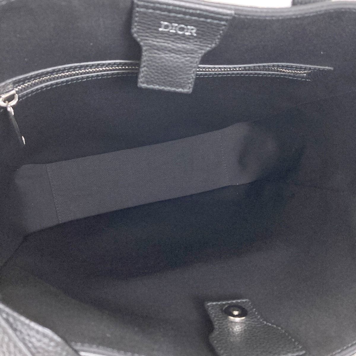 Christian Dior Black Leather Tote Bag (Pre-Owned)