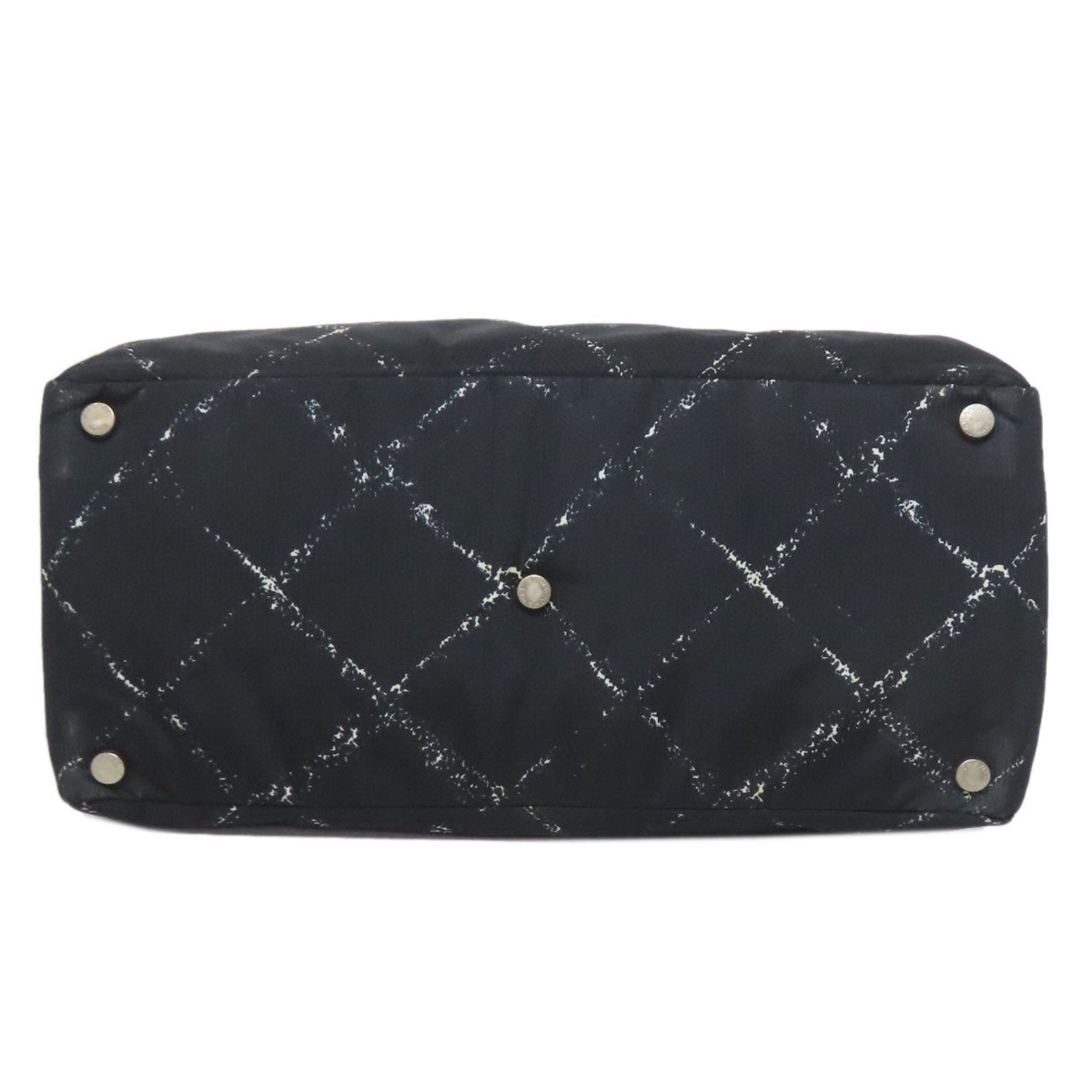 Chanel Travel Line Black Nylon Tote Bag (Pre-Owned)