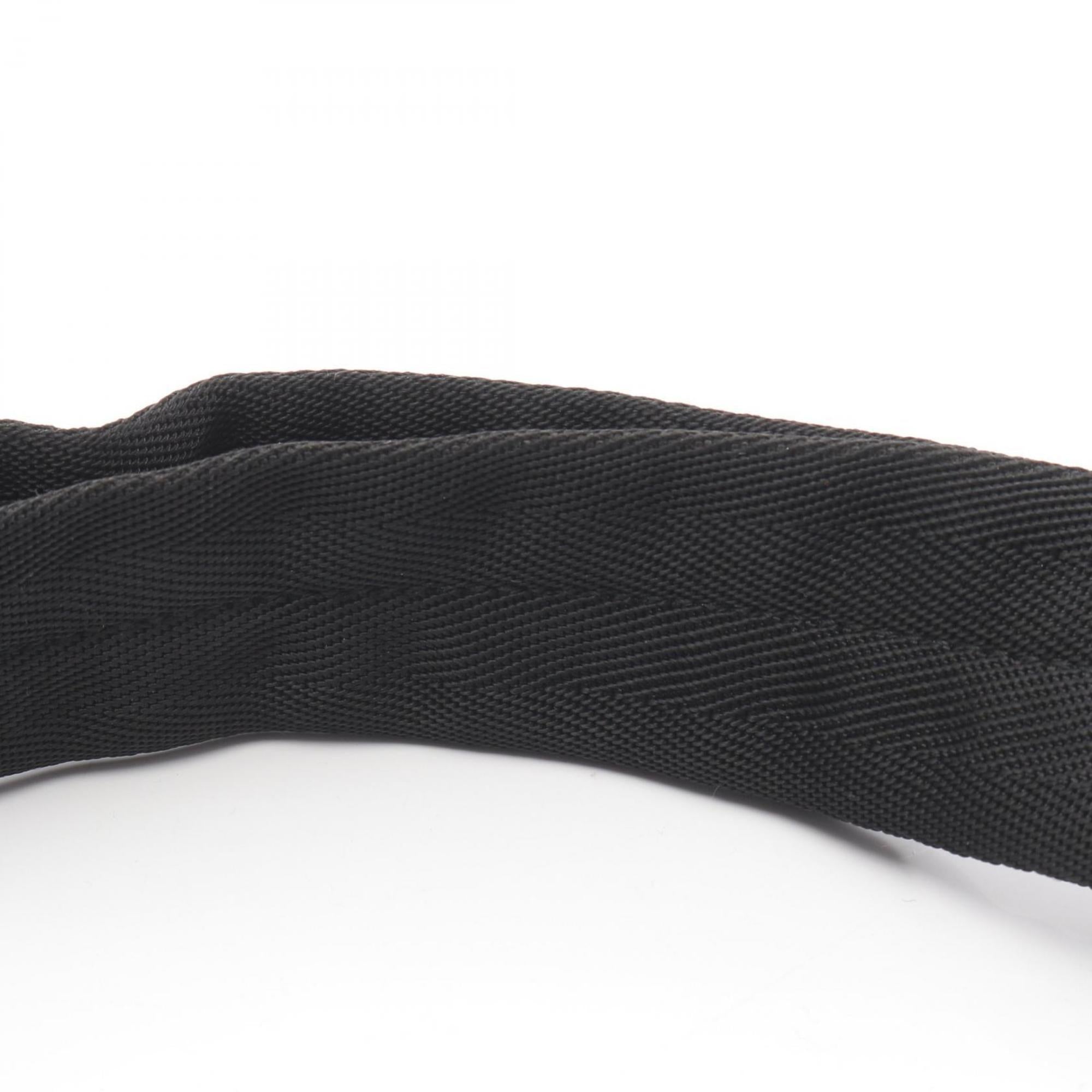 Prada Black White Nylon Leather Fanny Pack Handbag Sling Bag (Pre-Owned)