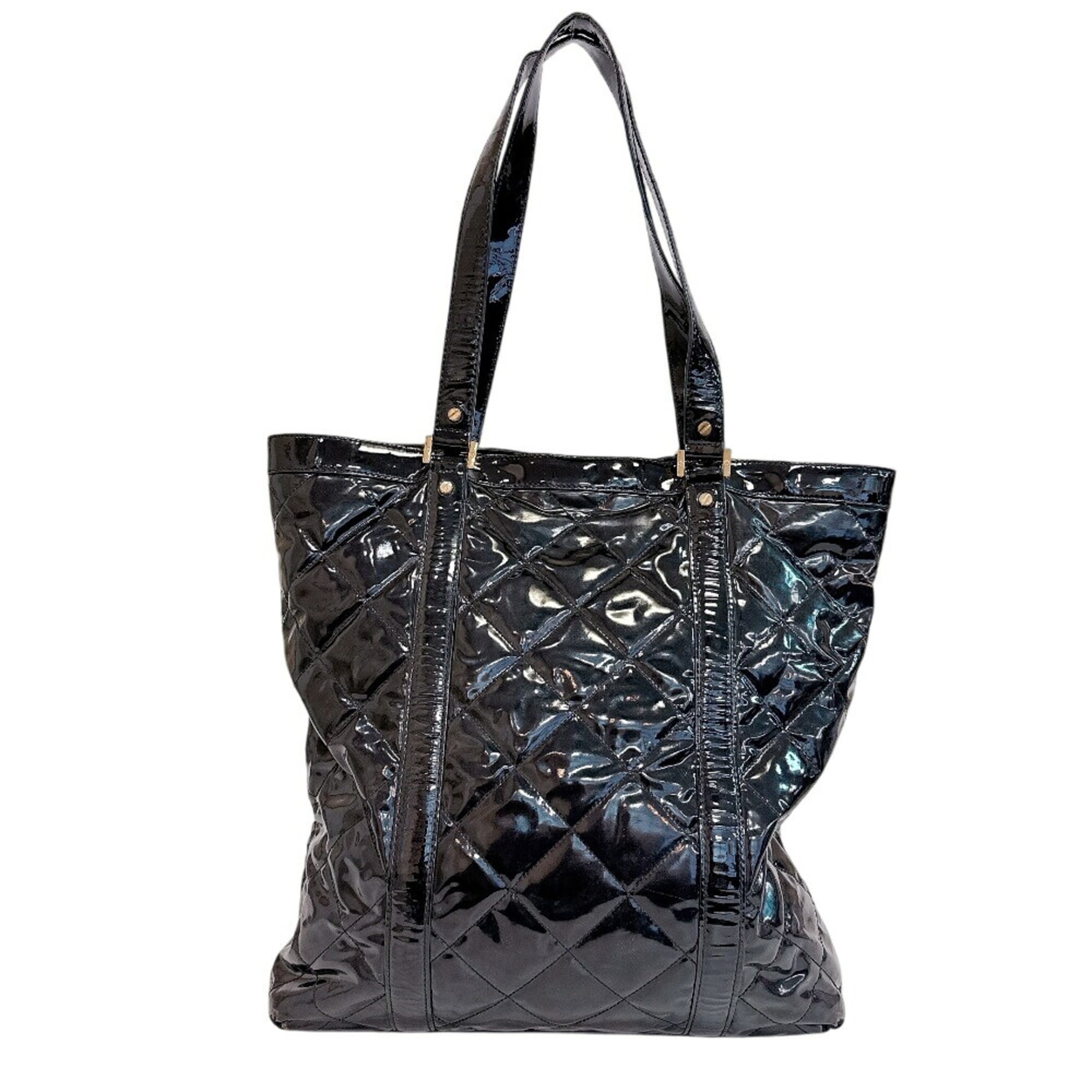 Tory Burch Black Patent Leather Tote Bag (Pre-Owned)