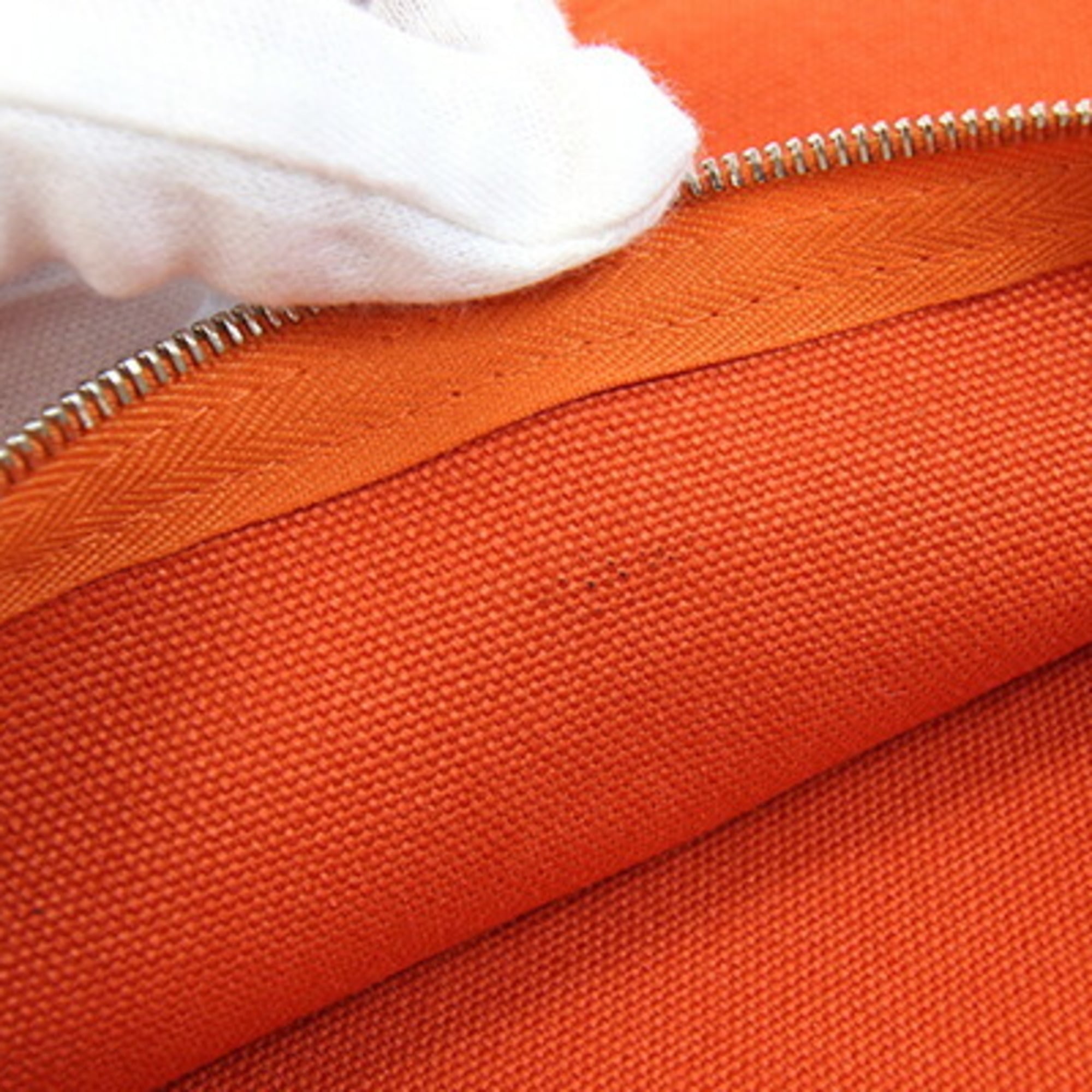 Hermes Orange Canvas Pouch (Pre-Owned)