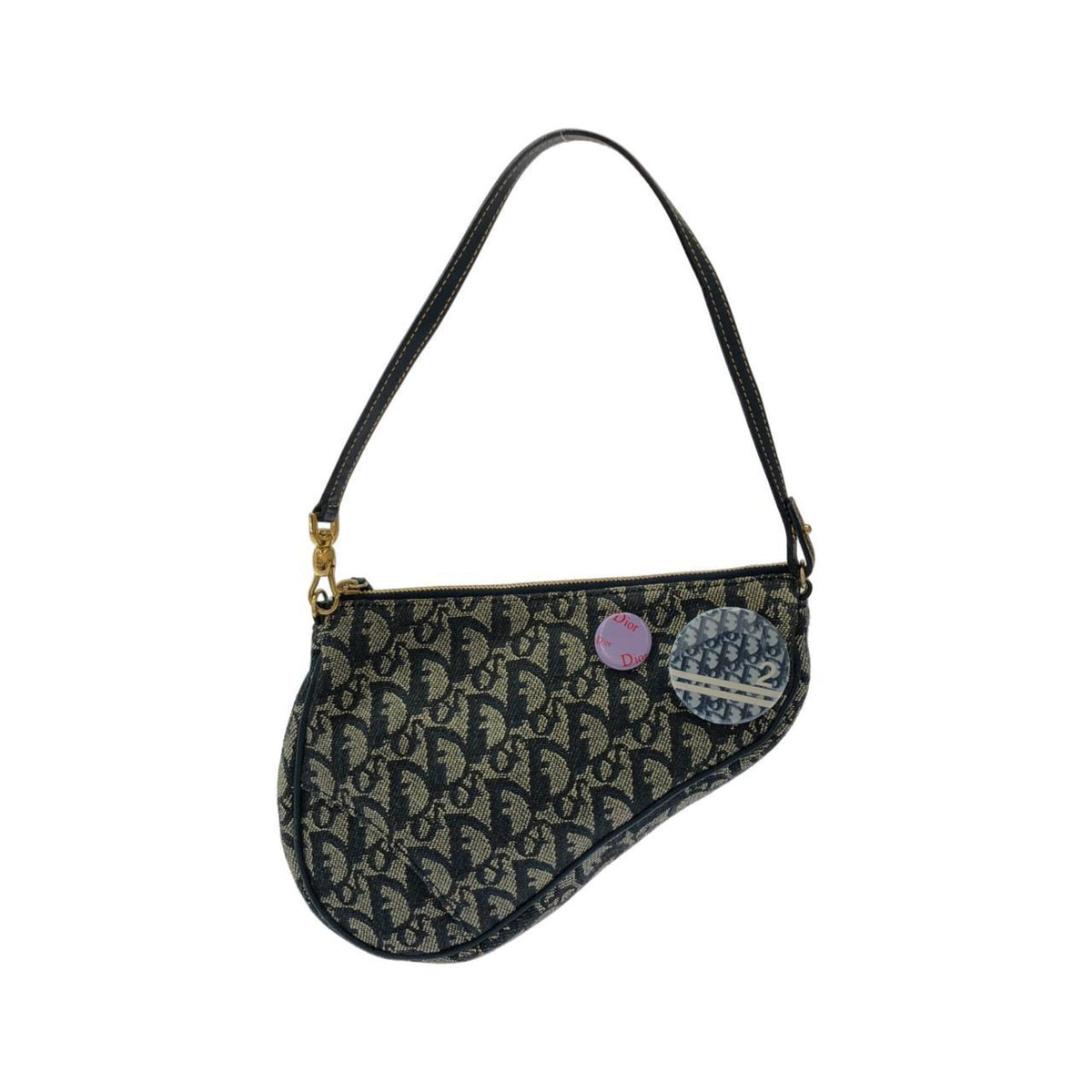 Christian Dior Blue Canvas Shoulder Bag (Pre-Owned)