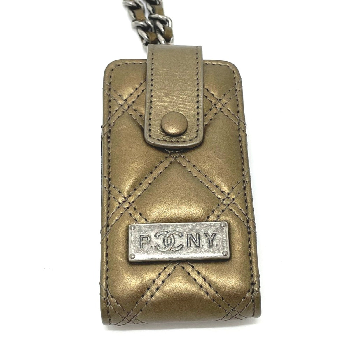 Chanel Gold Leather Shoulder Bag (Pre-Owned)