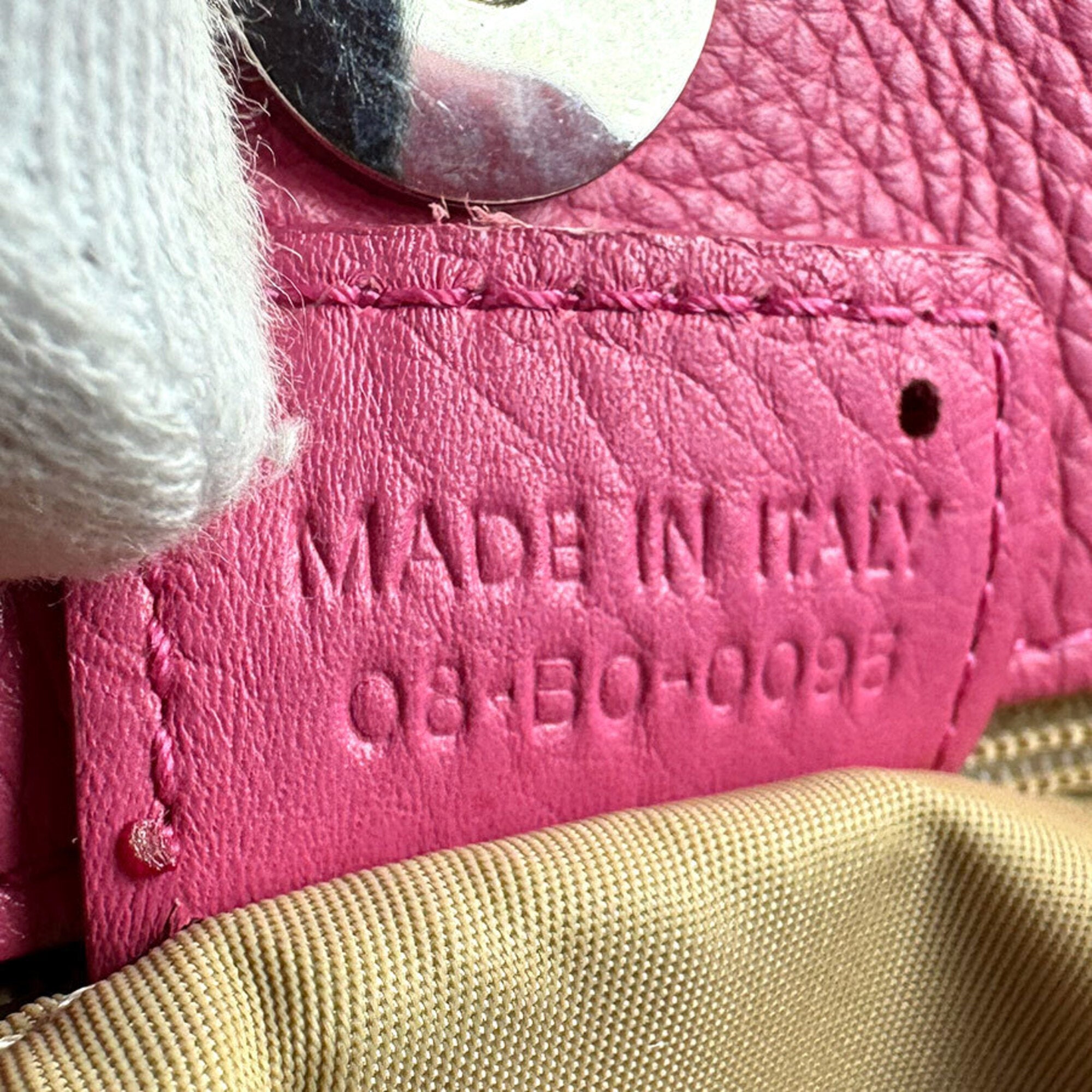 Christian Dior Brown Pink Canvas Leather Handbag (Pre-Owned)