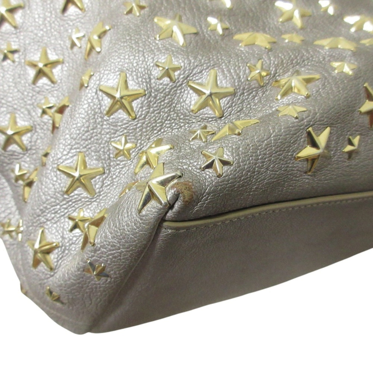 Jimmy Choo Silver Leather Tote Bag (Pre-Owned)