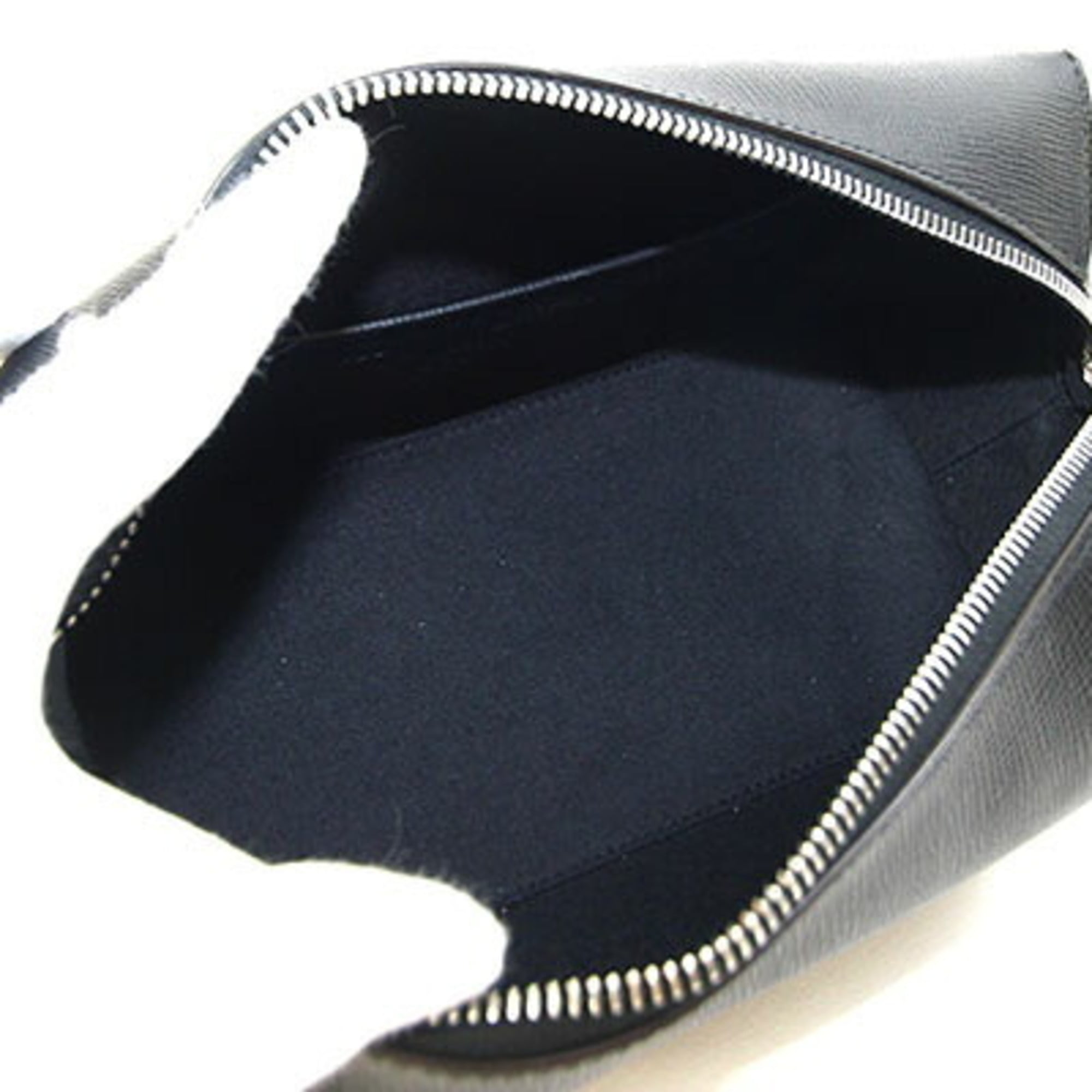 Cartier Black Leather Clutch Bag Handbag Pouch (Pre-Owned)