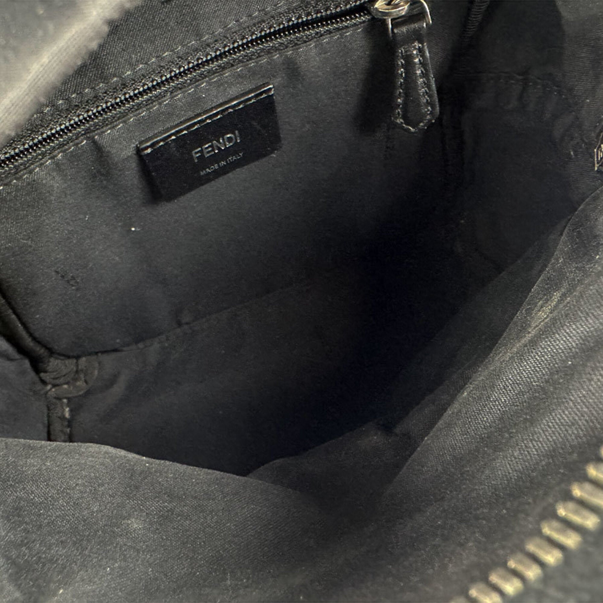 Fendi Black Nylon Fur Backpack (Pre-Owned)