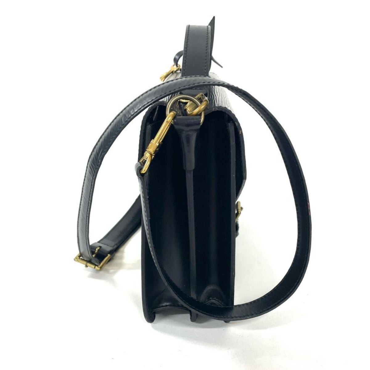 Louis Vuitton Black Noir Epi Leather Handbag (Pre-Owned)