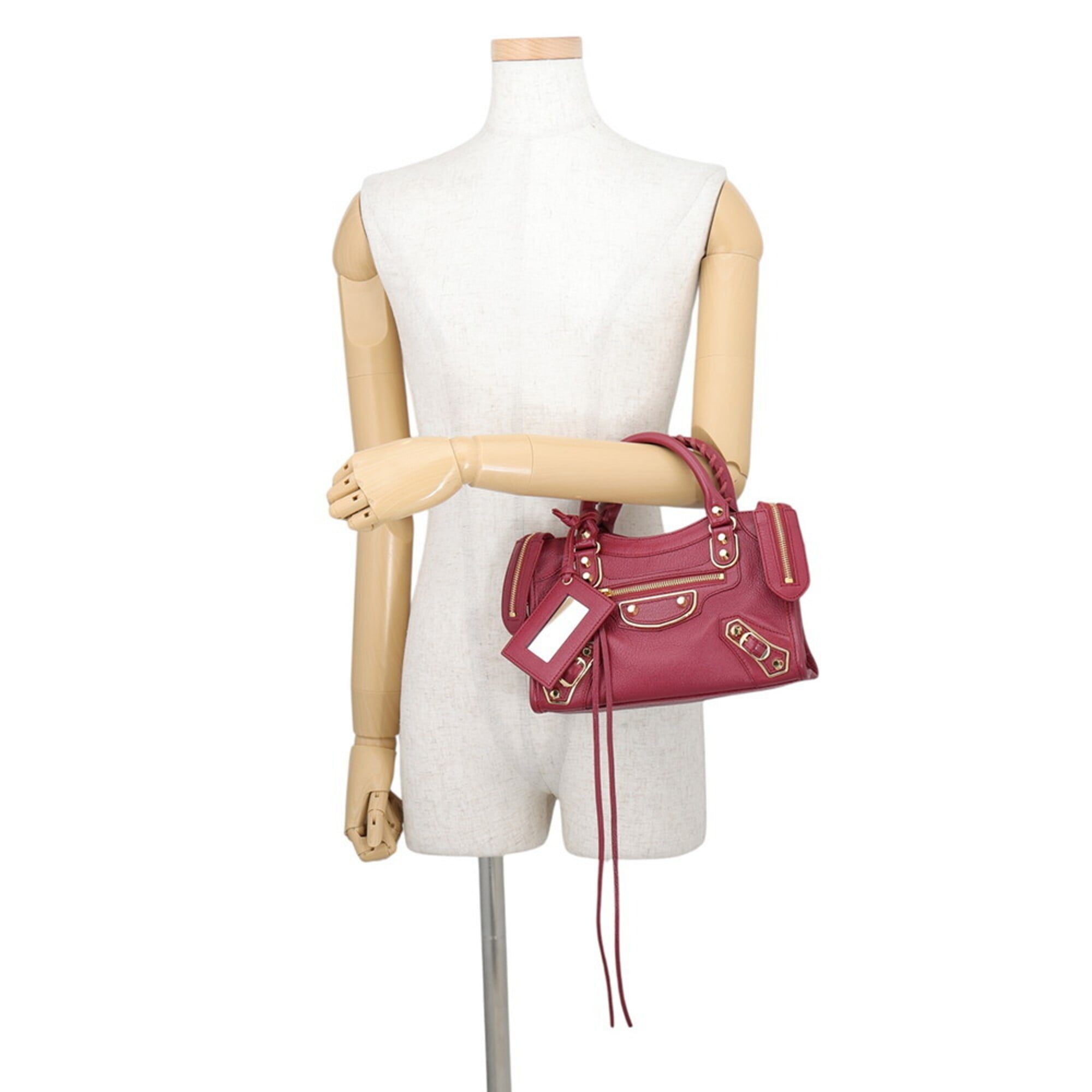 Balenciaga Wine Leather Handbag (Pre-Owned)