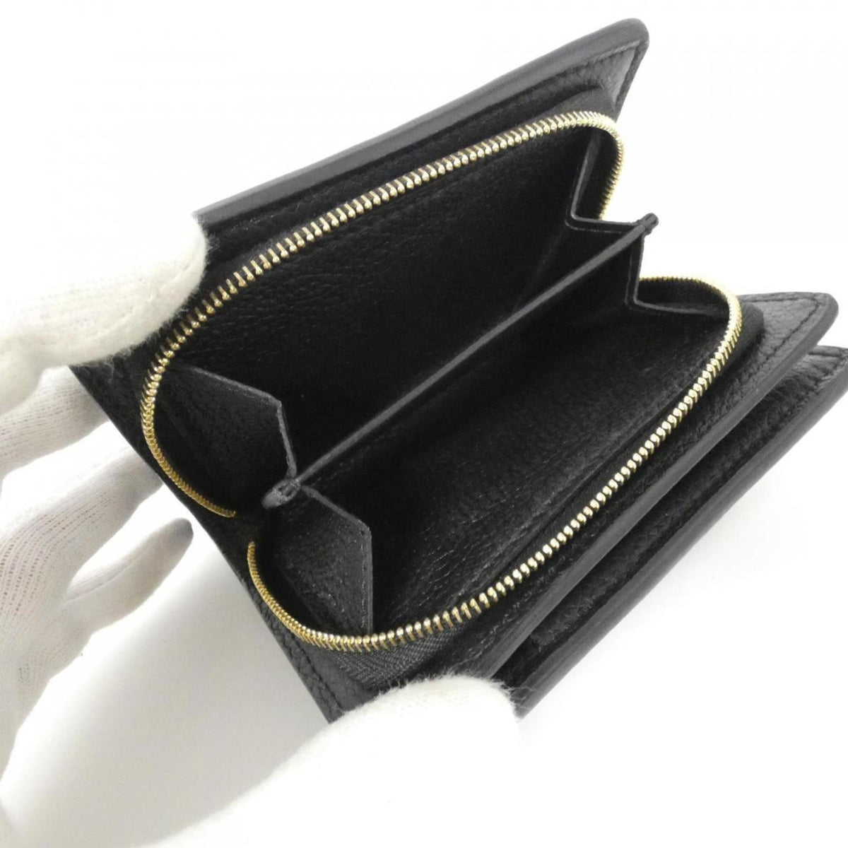 Louis Vuitton Black Leather Wallet (Bi-Fold) (Pre-Owned)