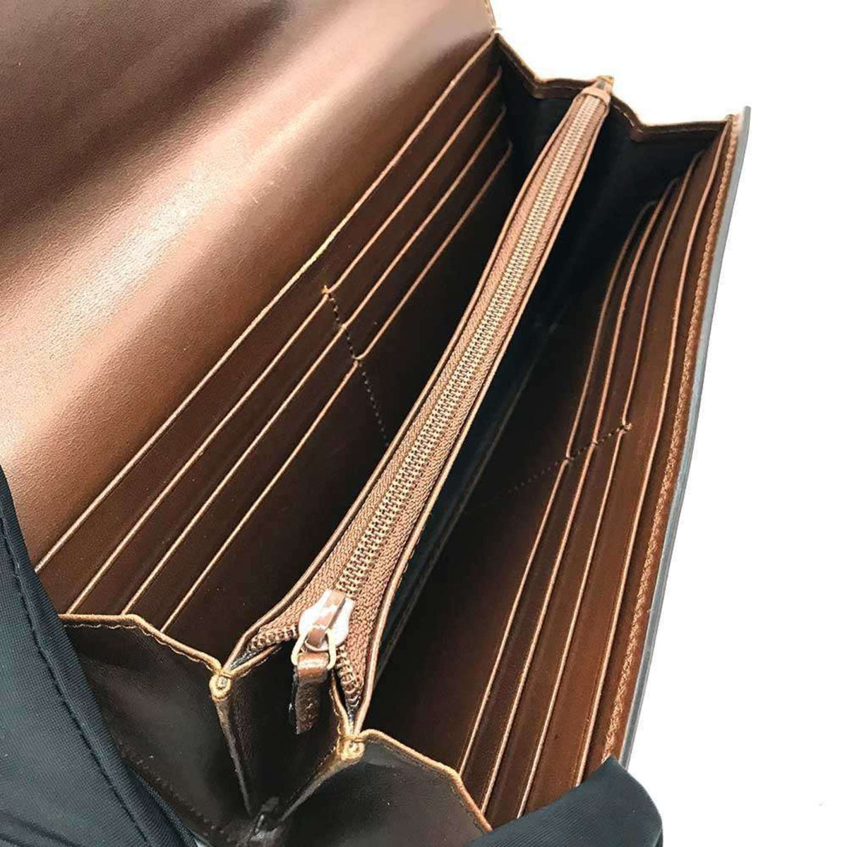 Gucci Brown Gg Supreme Leather Long Wallet (Bi-Fold) (Pre-Owned)