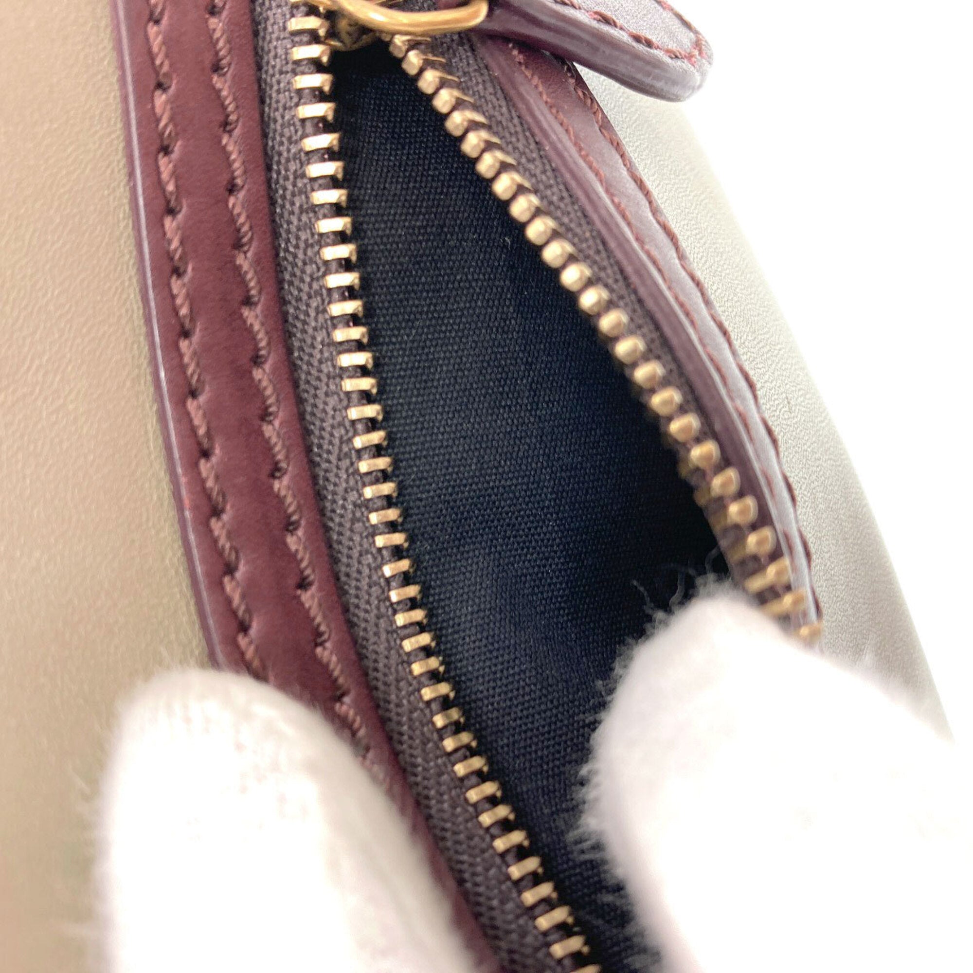 Celine Beige Black Khaki Leather Handbag (Pre-Owned)