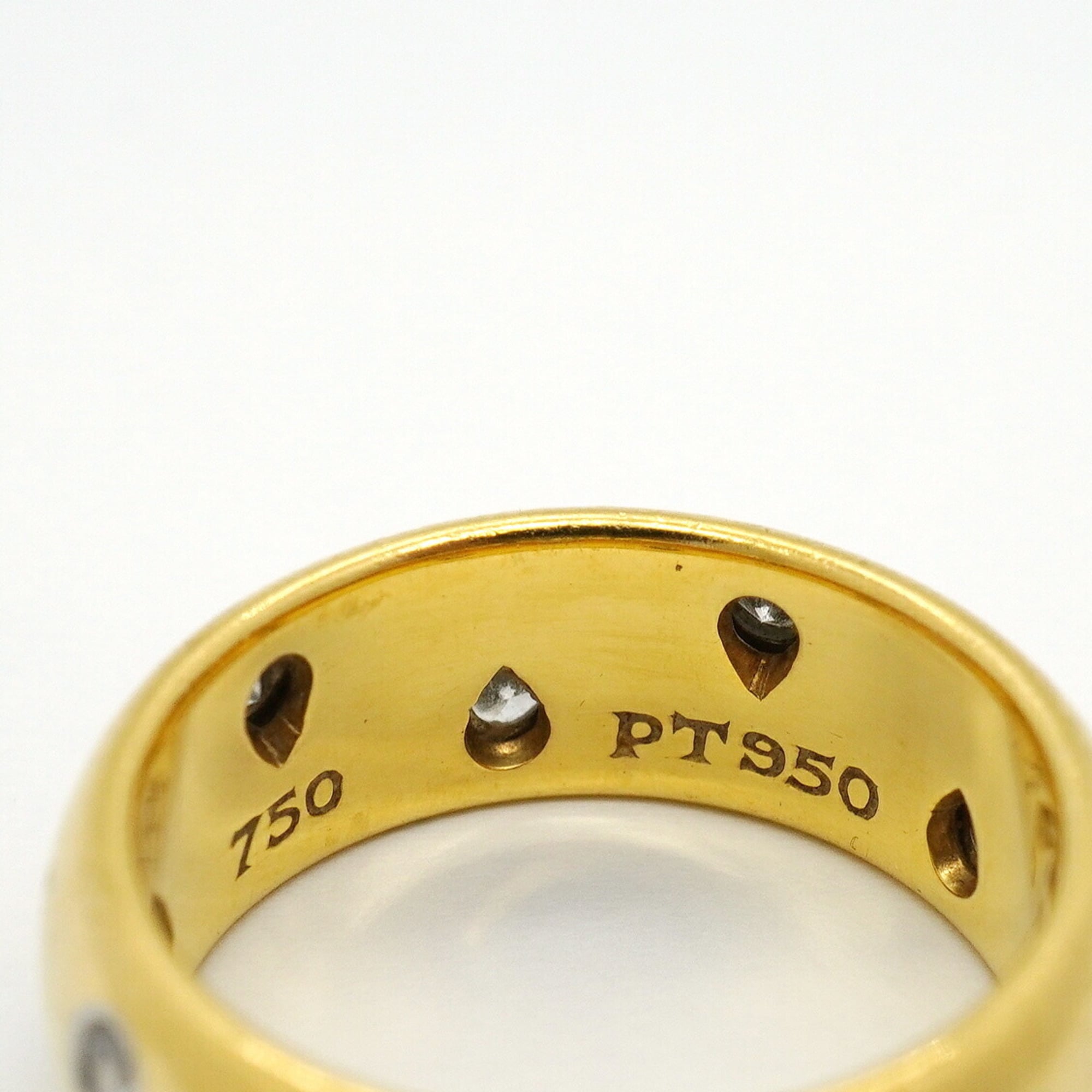 Tiffany Yellow Gold (18K) Platinum 950 Band Ring (Pre-Owned)