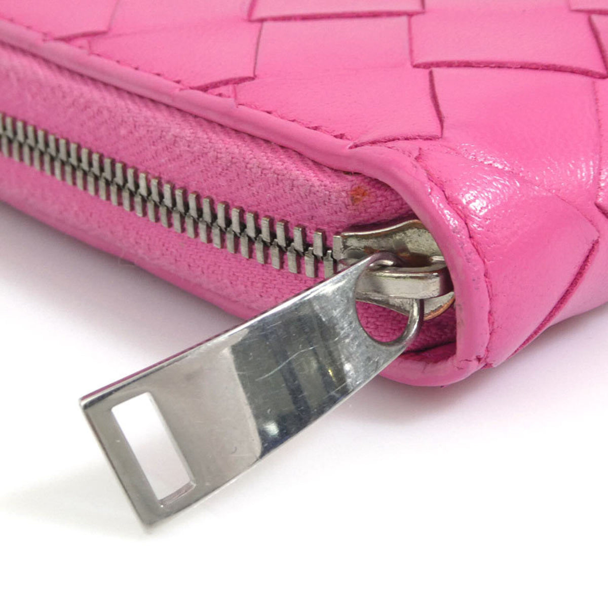 Bottega Veneta Pink Leather Long Wallet (Bi-Fold) (Pre-Owned)