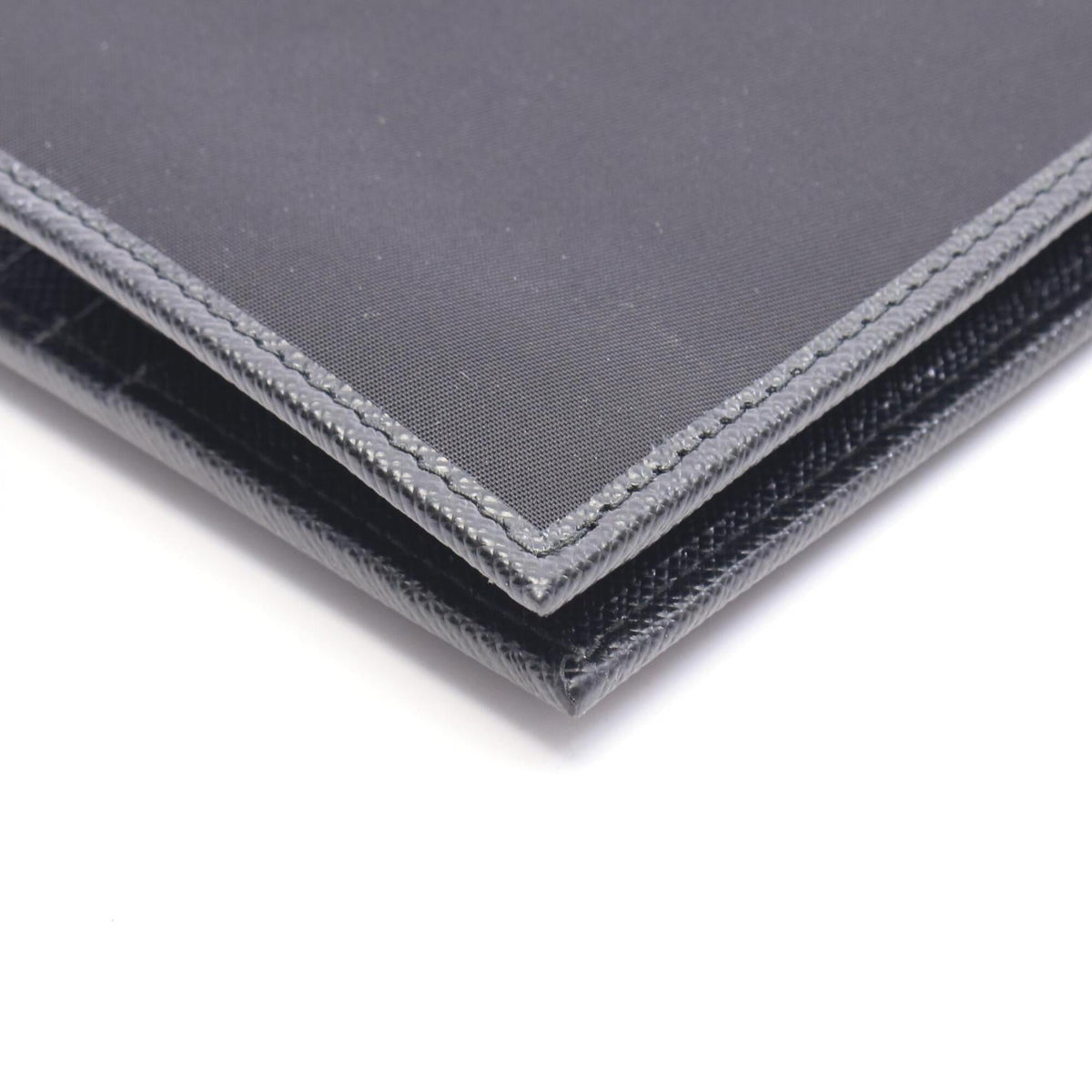 Prada Black Nylon Leather Wallet (Bi-Fold) (Pre-Owned)