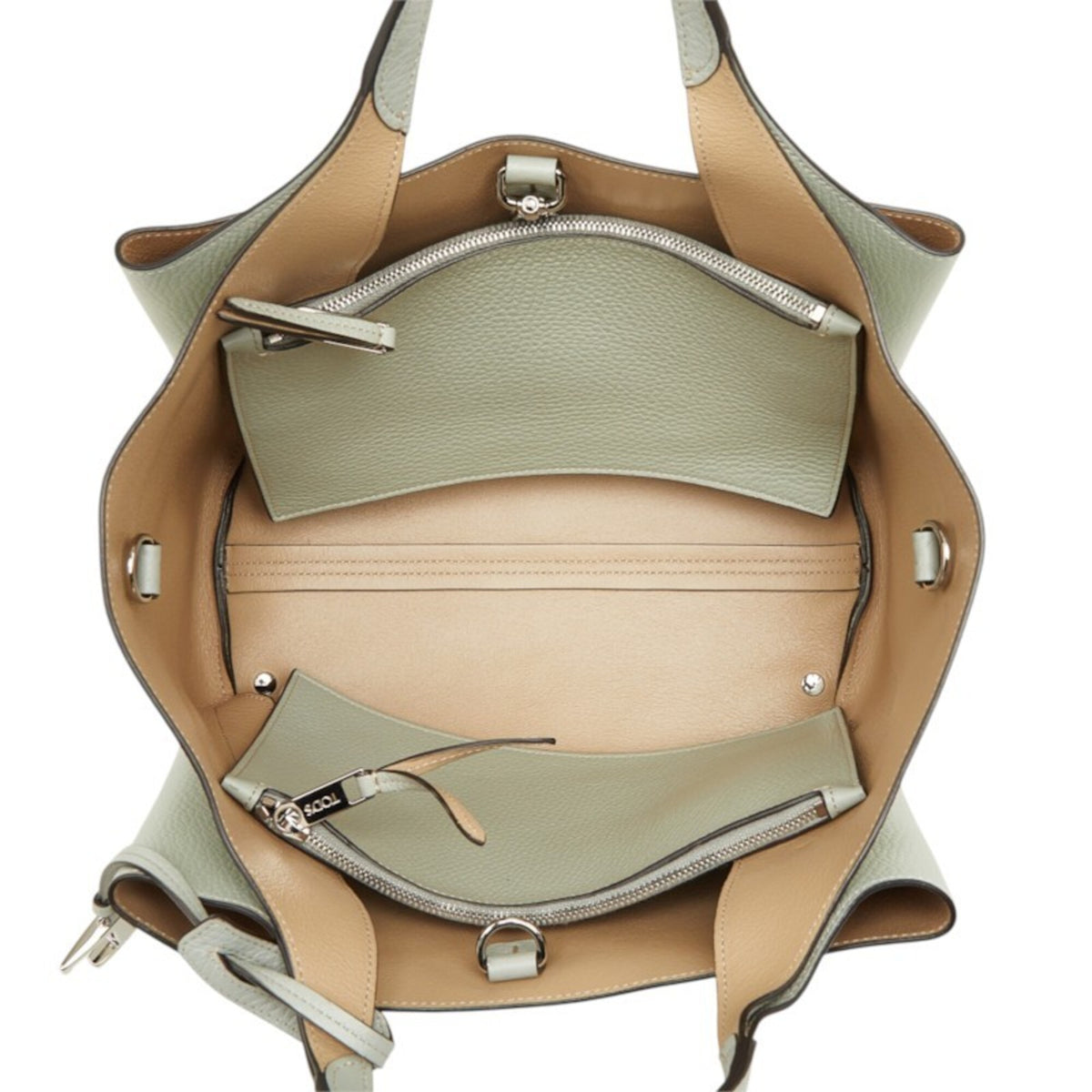 Tod's Light Green Leather Handbag Shoulder Bag (Pre-Owned)