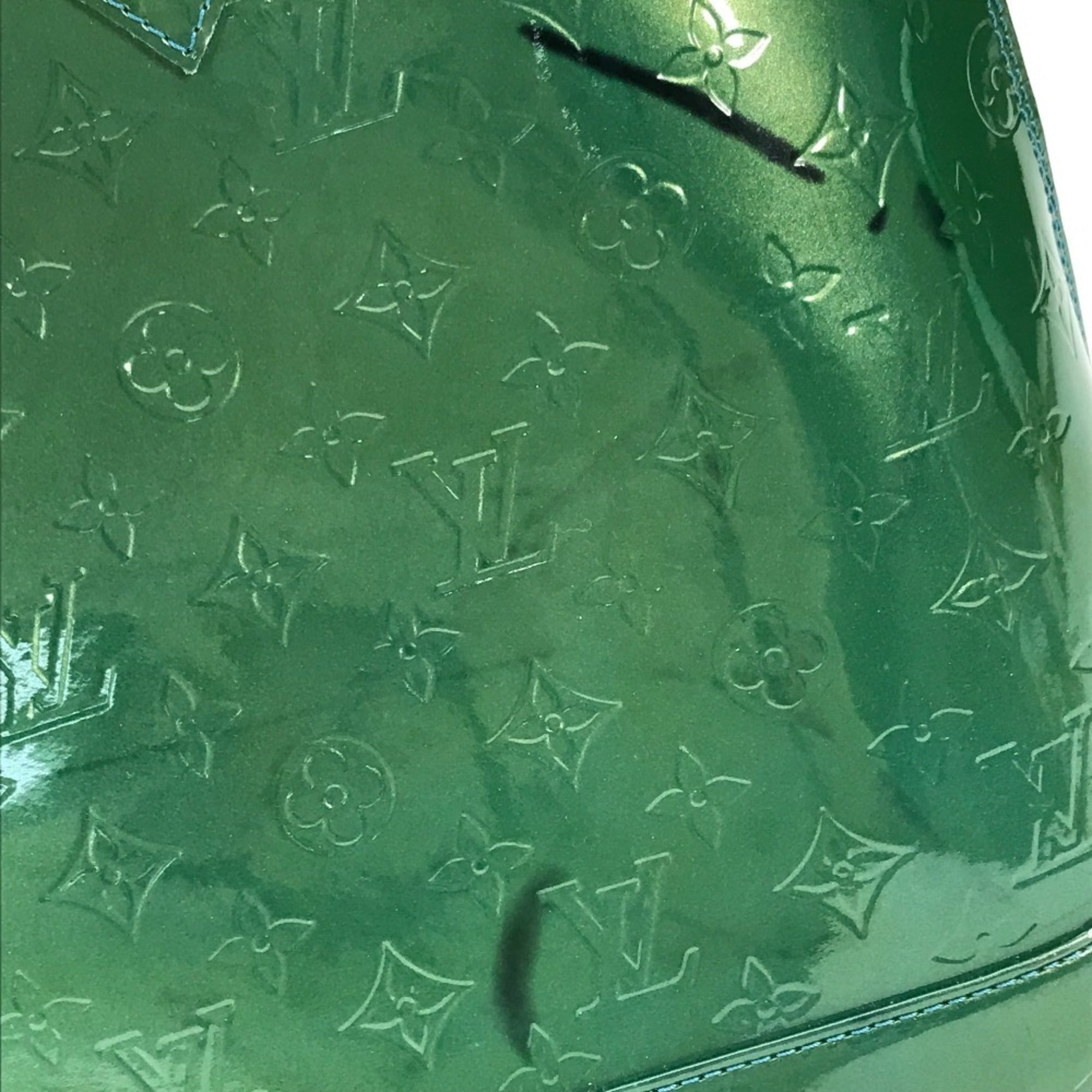 Louis Vuitton Vernis Blue Galactic Green Monogram Vernis Handbag Tote Bag (Pre-Owned)