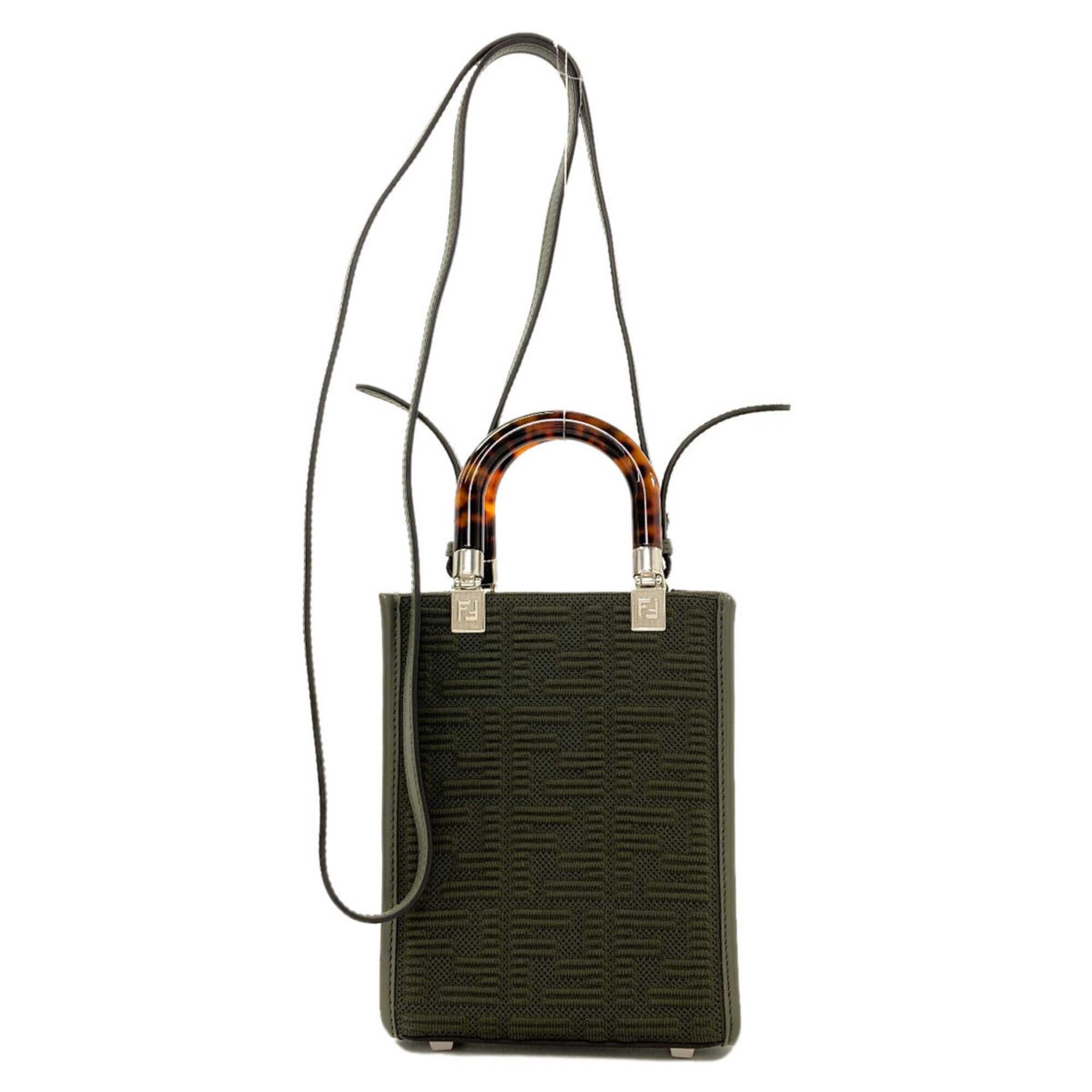 Fendi Khaki Canvas Handbag (Pre-Owned)