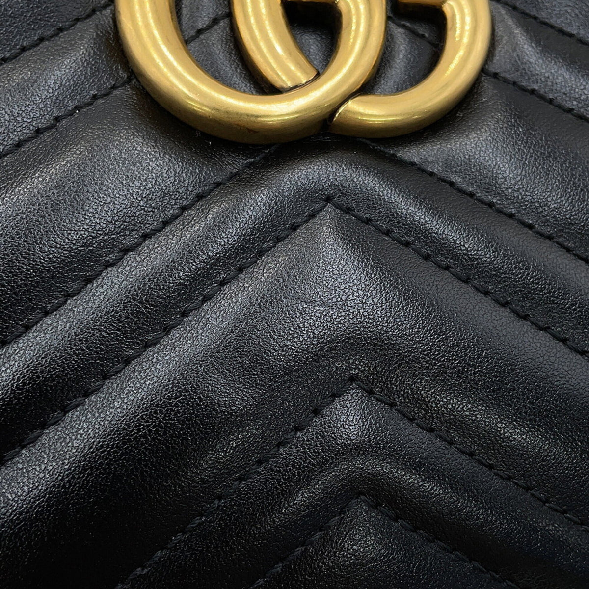 Gucci Black Leather Handbag Shoulder Bag (Pre-Owned)