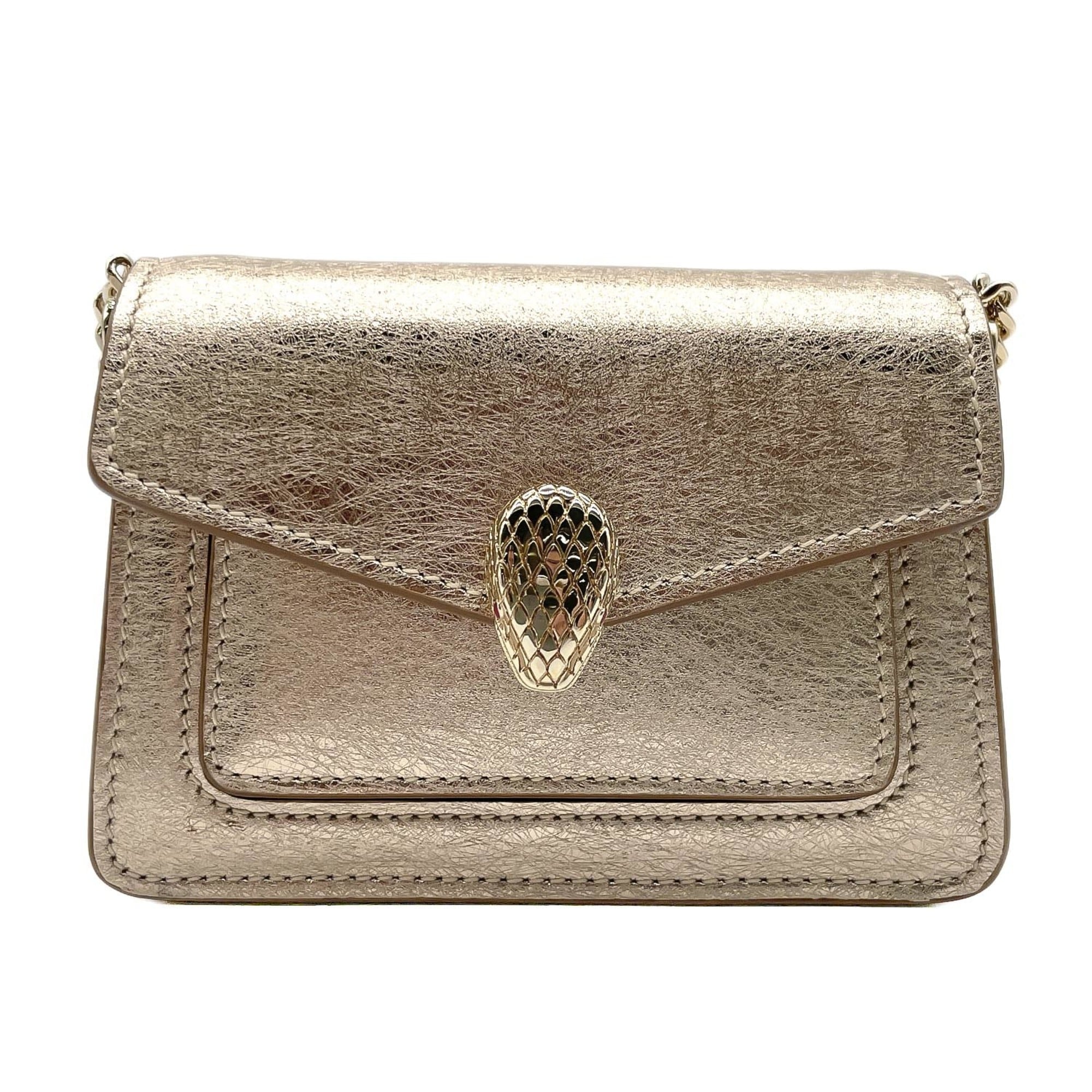 Bvlgari Champagne Gold Leather Shoulder Bag (Pre-Owned)