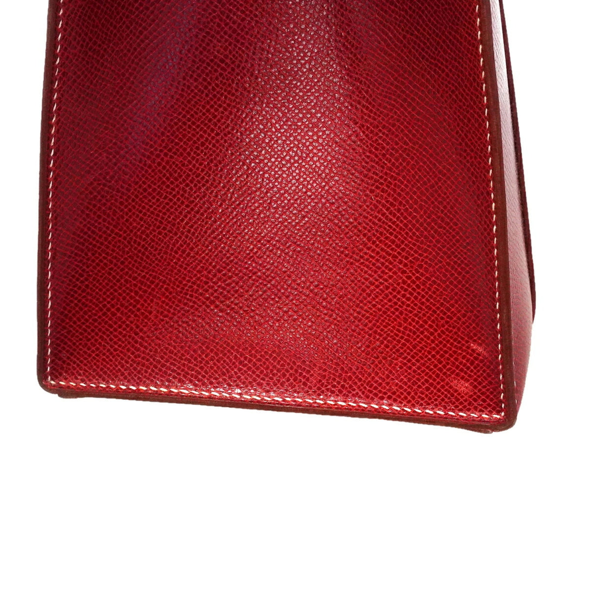 Hermes Rouge Casaque Courchevel Leather Handbag (Pre-Owned)