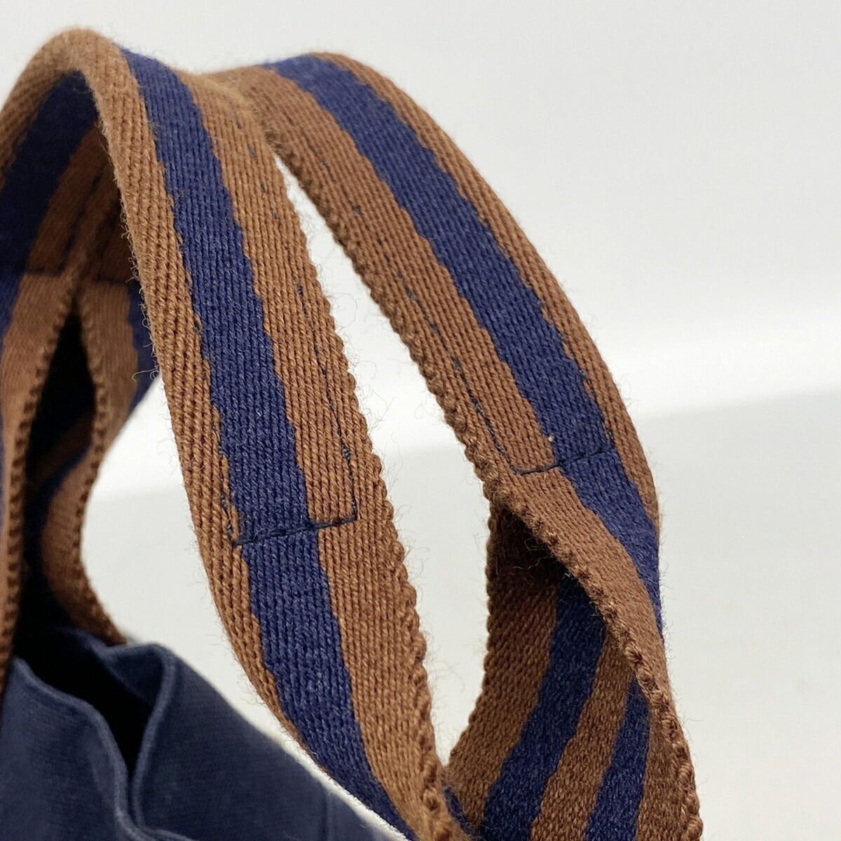 Hermes Navy Canvas Tote Bag (Pre-Owned)