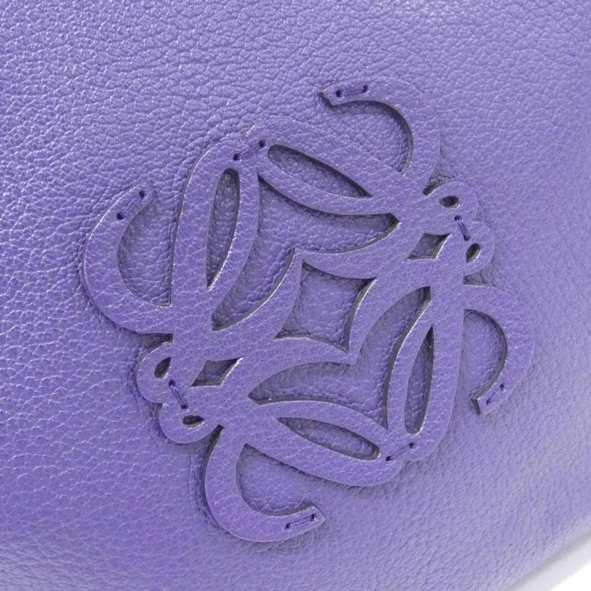 Loewe Purple Leather Handbag (Pre-Owned)