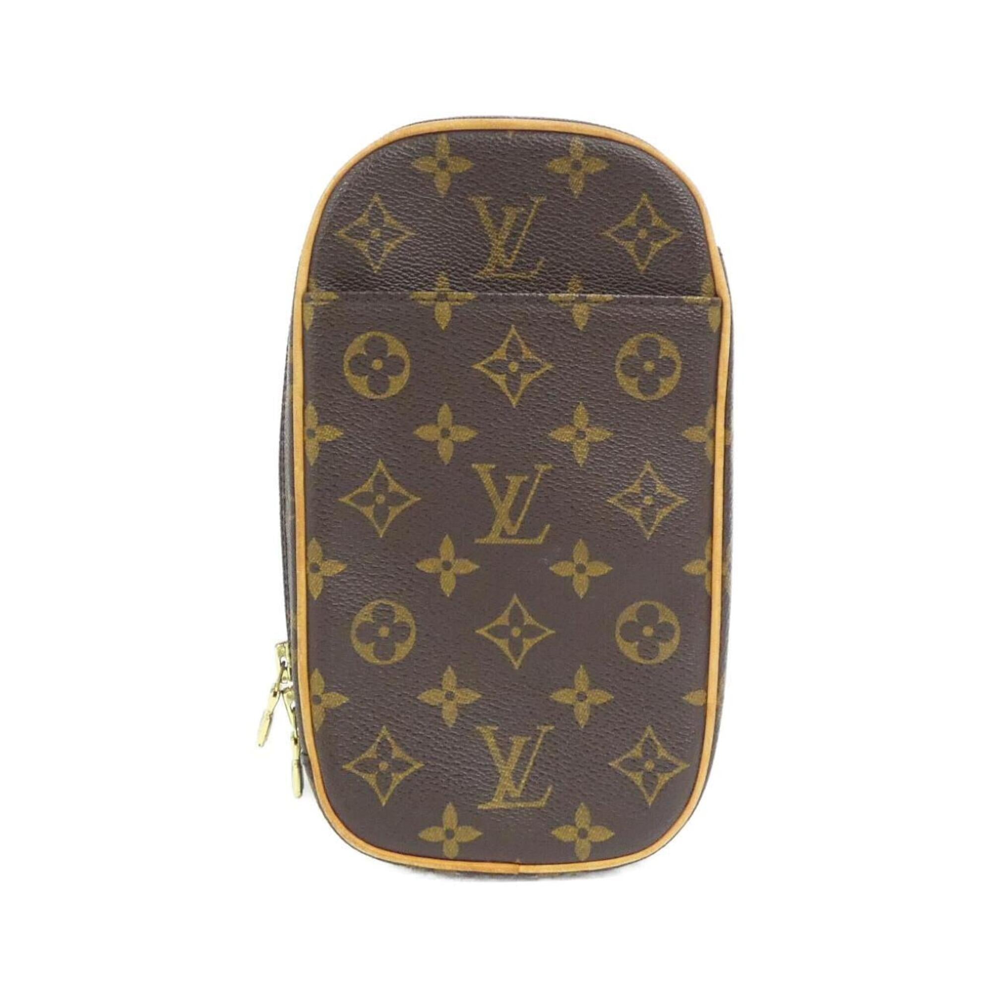 Louis Vuitton Monogram Marron Coated Canvas Pochette Shoulder Bag Sling Bag (Pre-Owned)