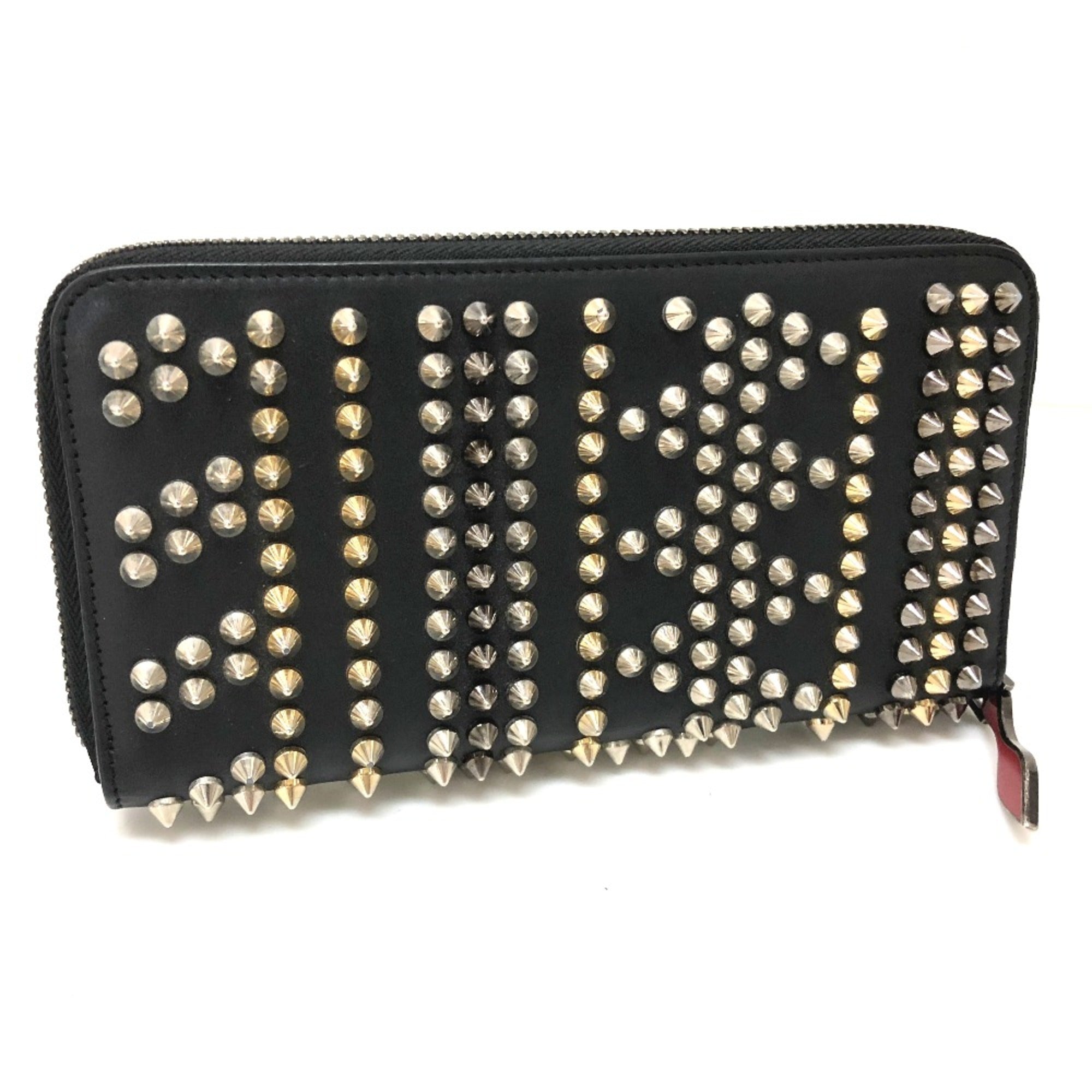 Christian Louboutin Black Leather Long Wallet (Bi-Fold) (Pre-Owned)