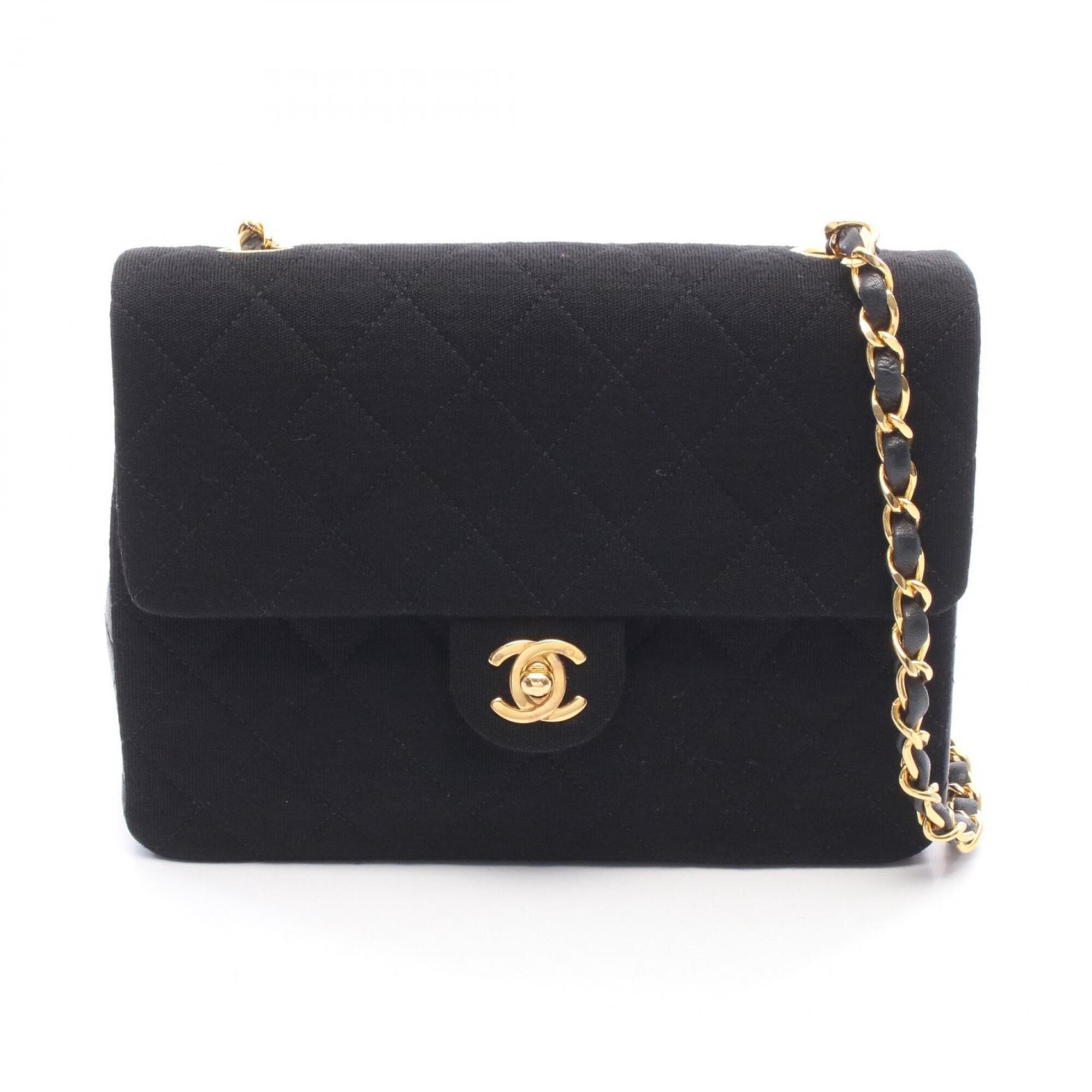 Chanel Black Leather Handbag Shoulder Bag (Pre-Owned)