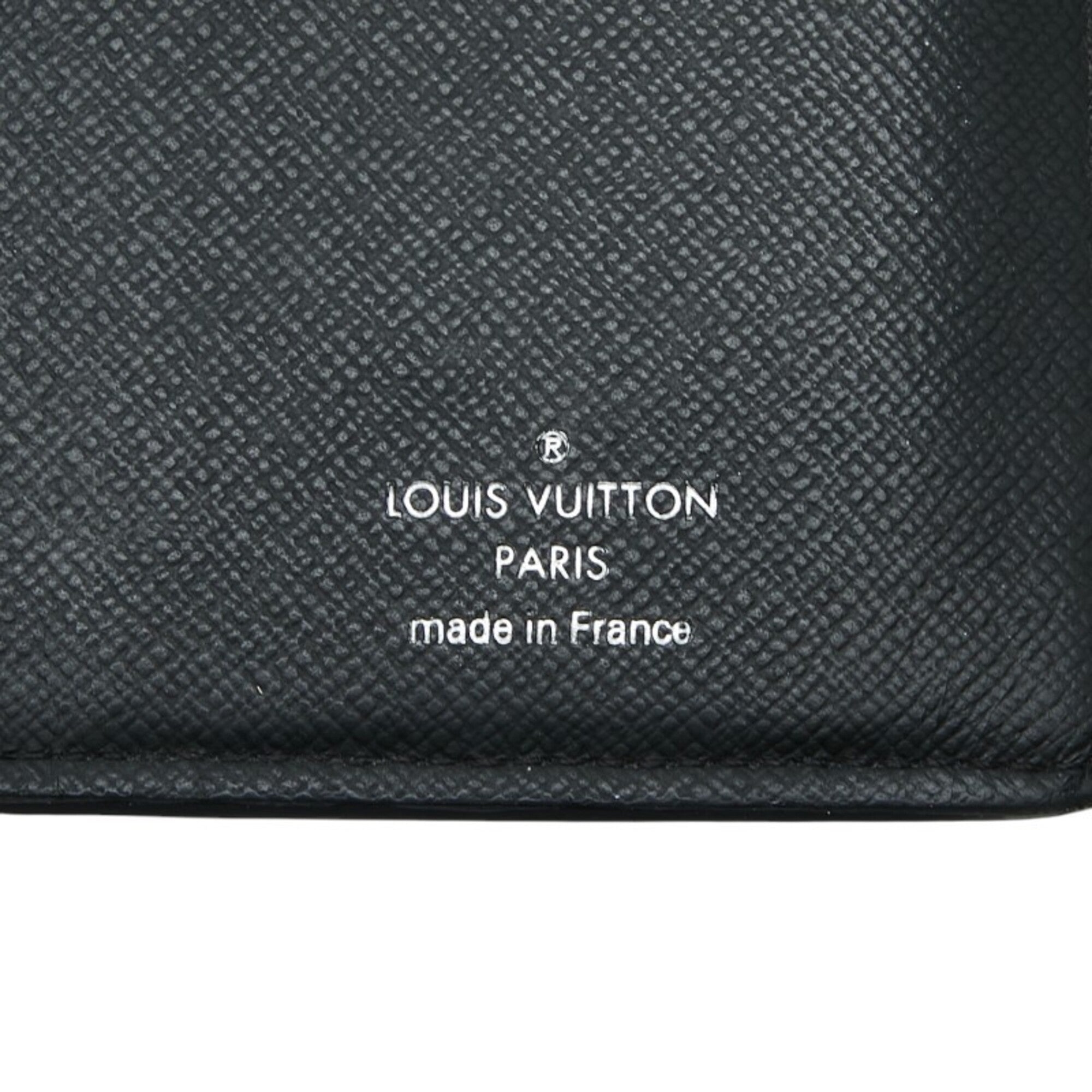 Louis Vuitton Black Gray Pvc Leather Long Wallet (Bi-Fold) (Pre-Owned)