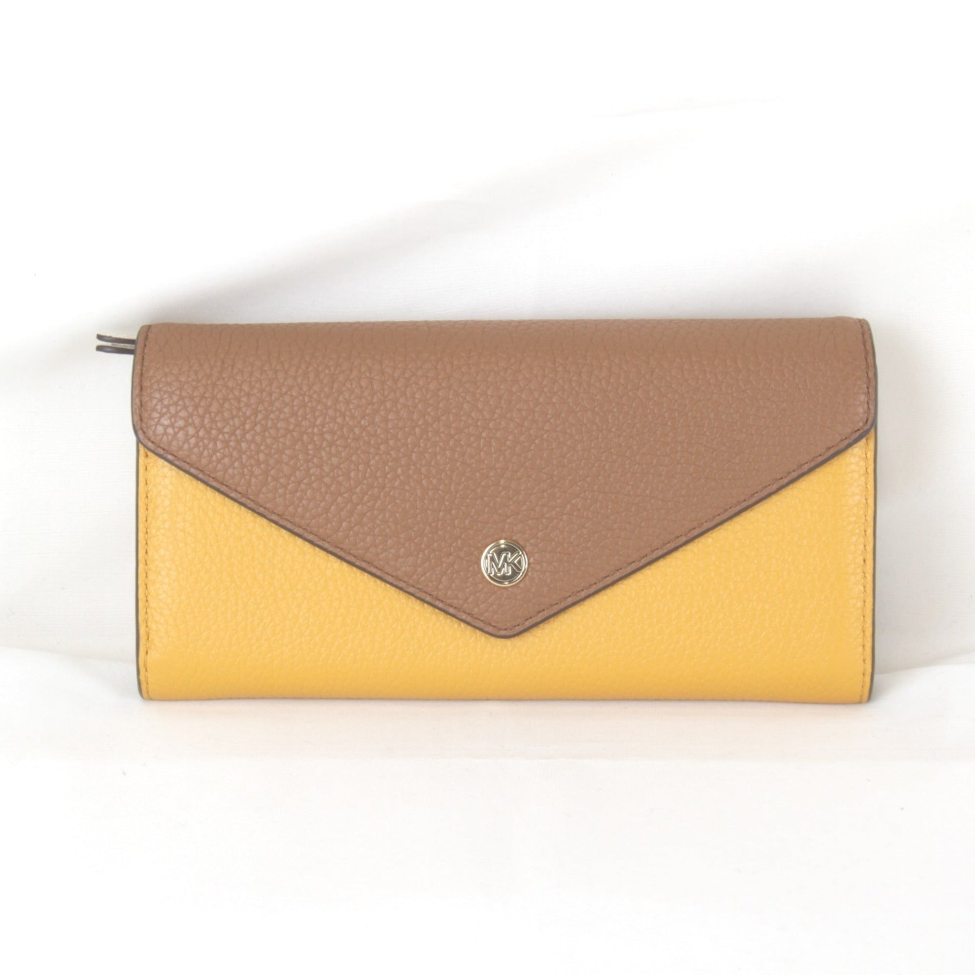 Michael Kors Jet Set Travel Yellow Leather Long Wallet (Bi-Fold) (Pre-Owned)