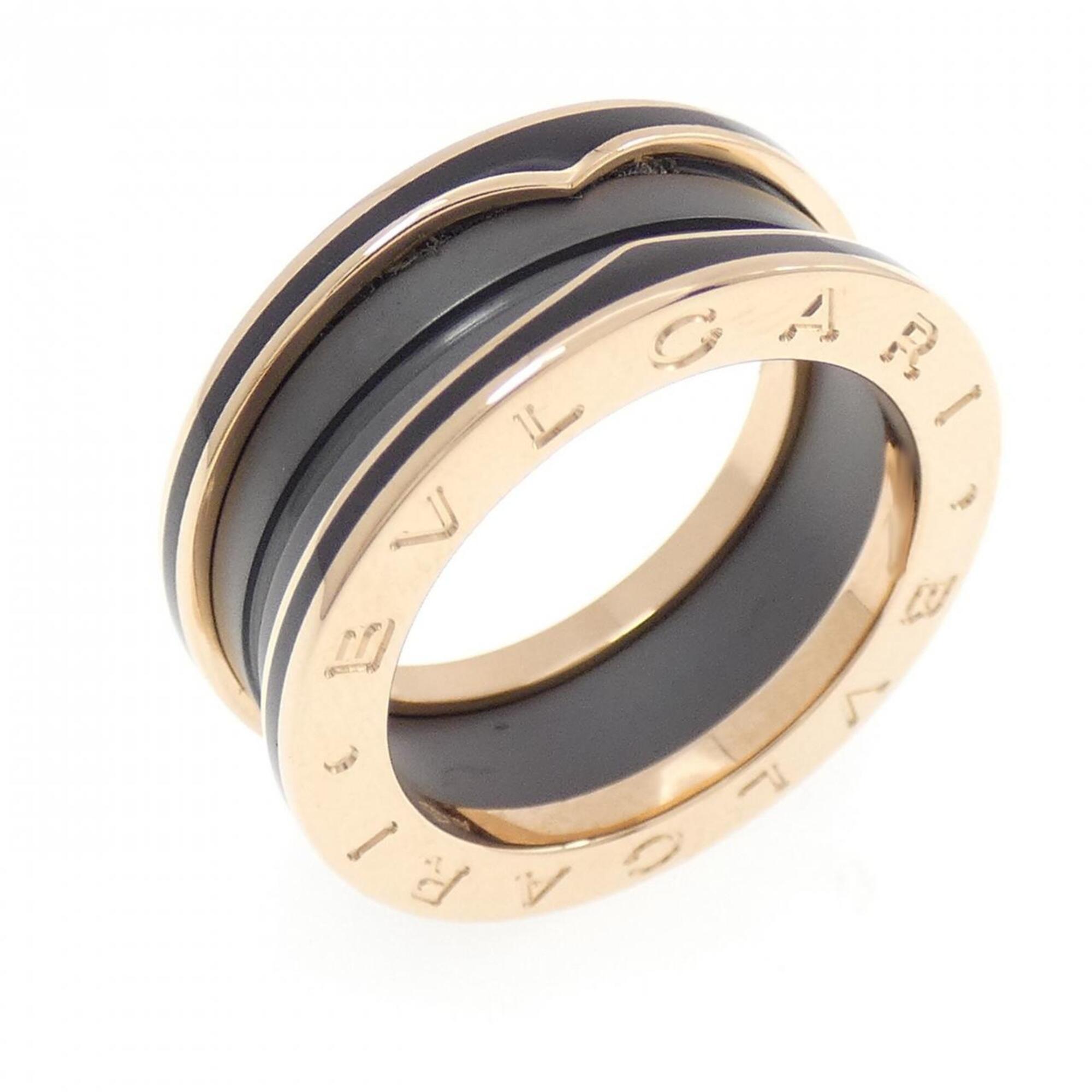 Bvlgari Pink Gold Black Pink Gold (18K) Ceramic Band Ring (Pre-Owned)