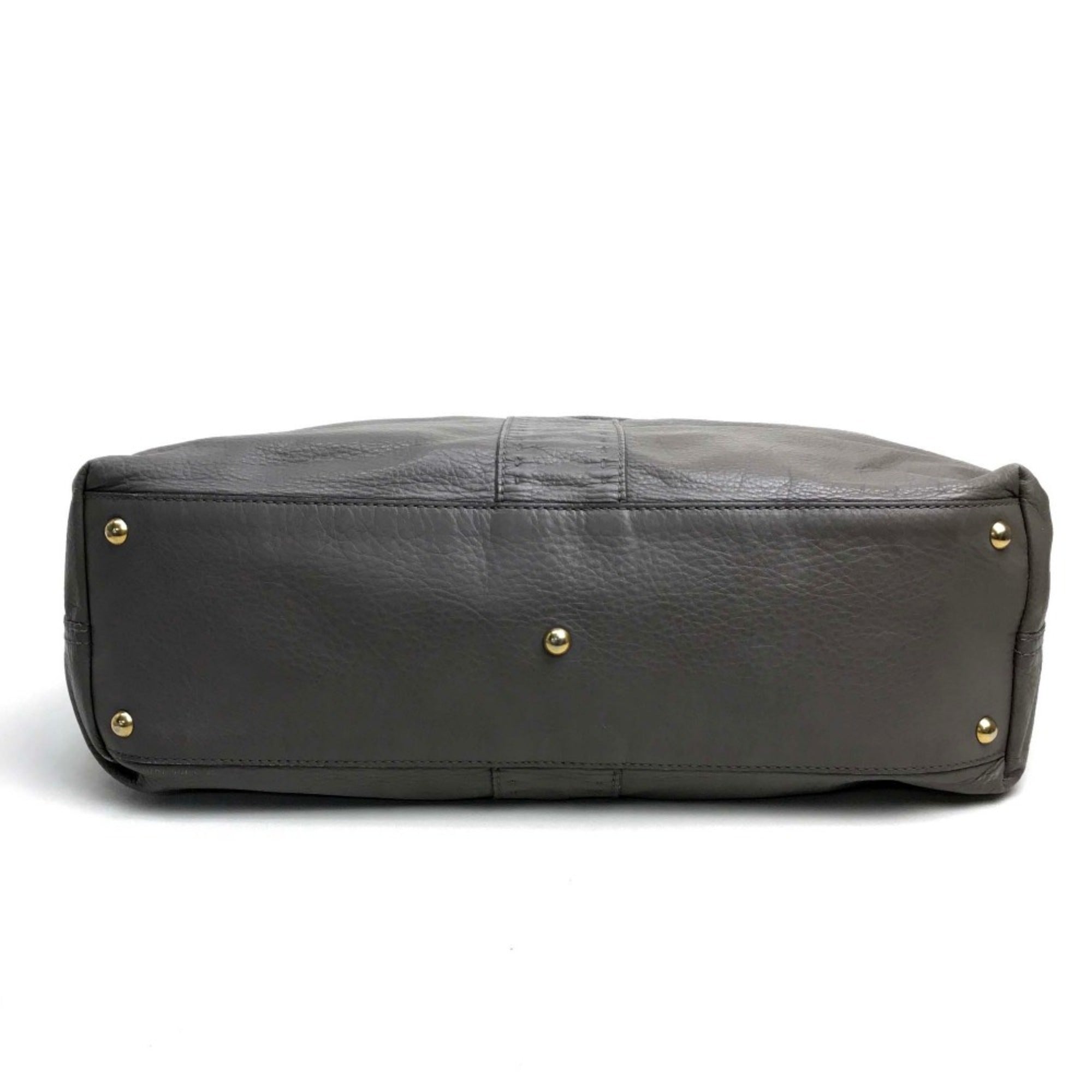 Yves Saint Laurent Gray Leather Tote Bag (Pre-Owned)