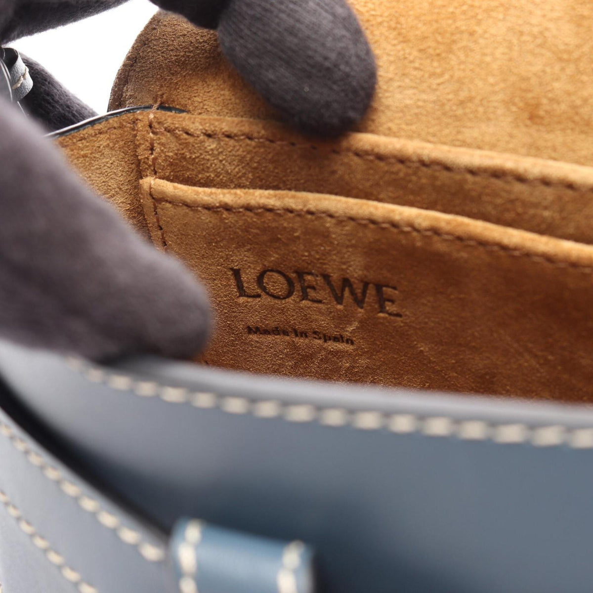 Loewe Blue Leather Fanny Pack Handbag (Pre-Owned)