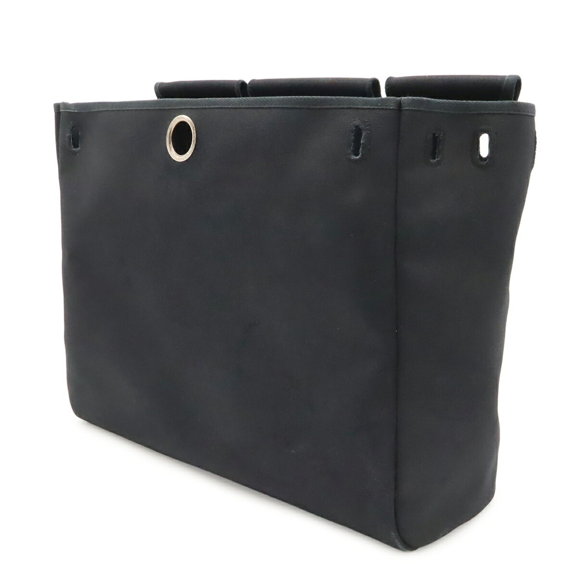 Hermes Black Toile Officier Handbag Shoulder Bag (Pre-Owned)