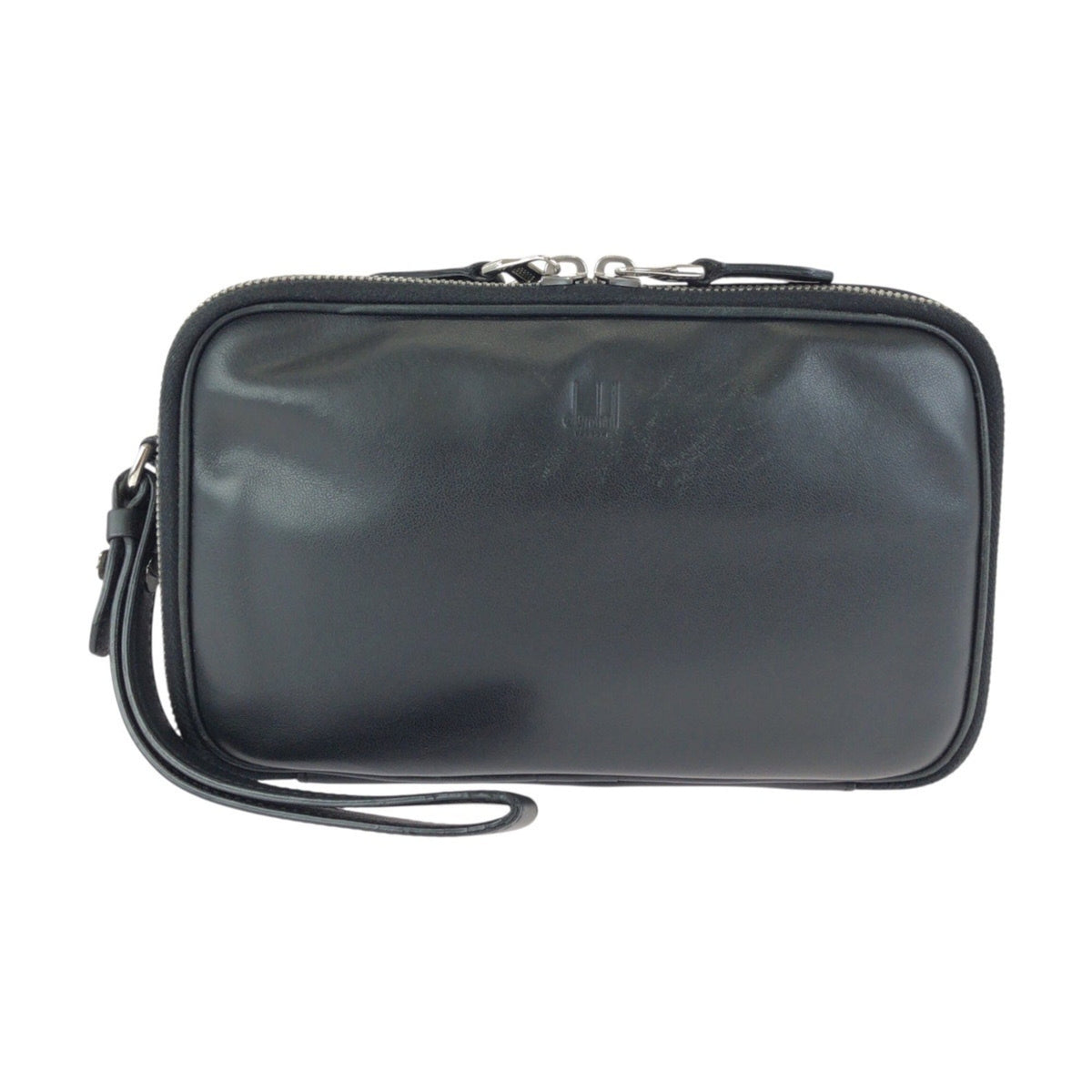 Dunhill Black Leather Clutch Bag (Pre-Owned)