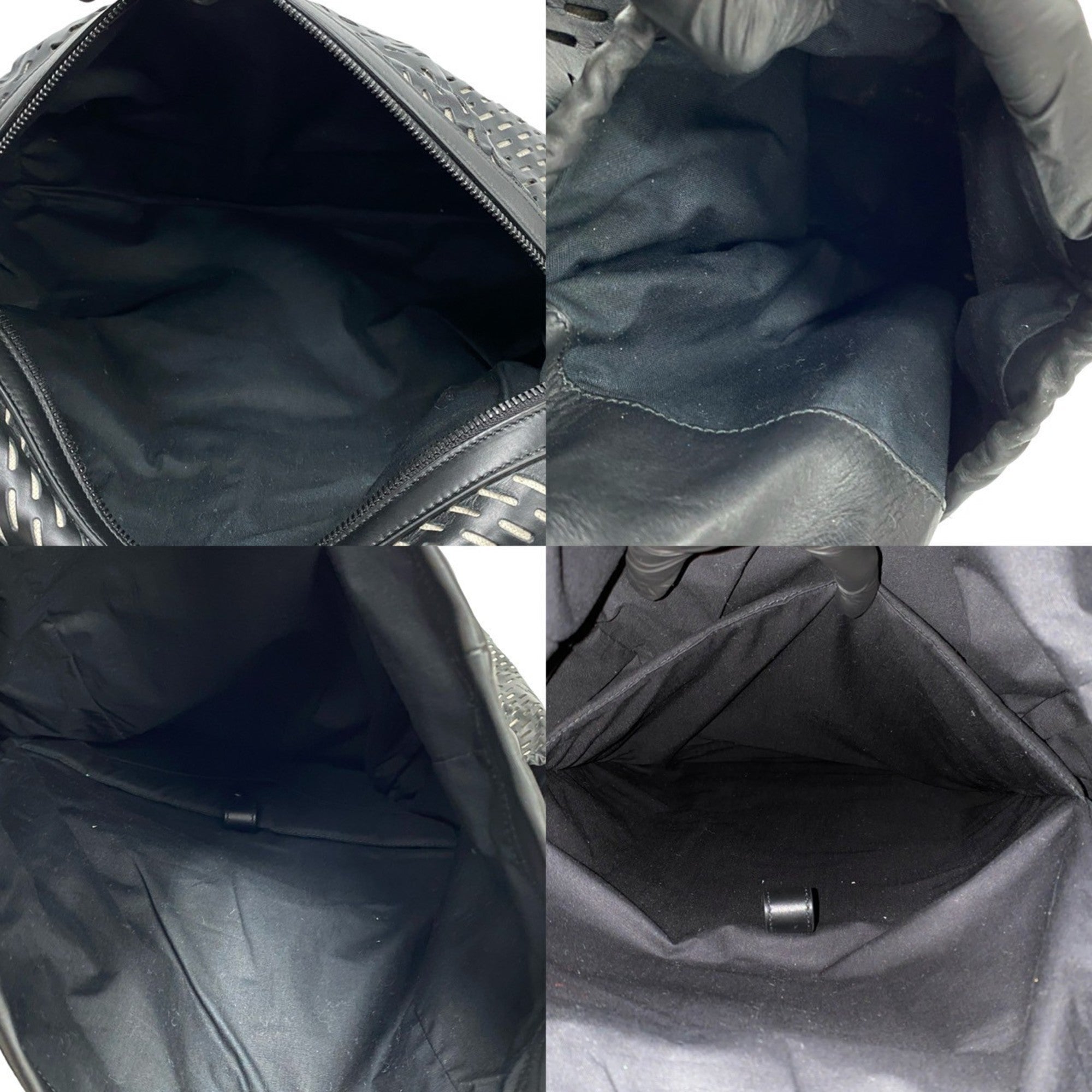 Bottega Veneta Black Leather Backpack (Pre-Owned)