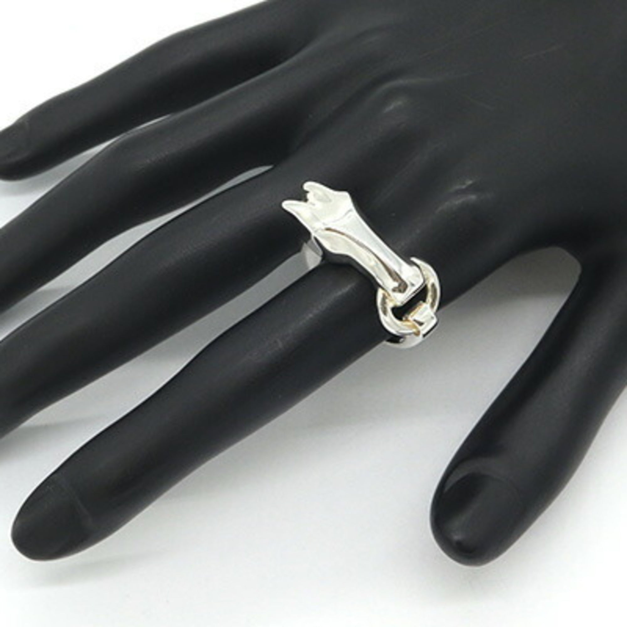 Hermes Sterling Silver 925 Band Ring (Pre-Owned)