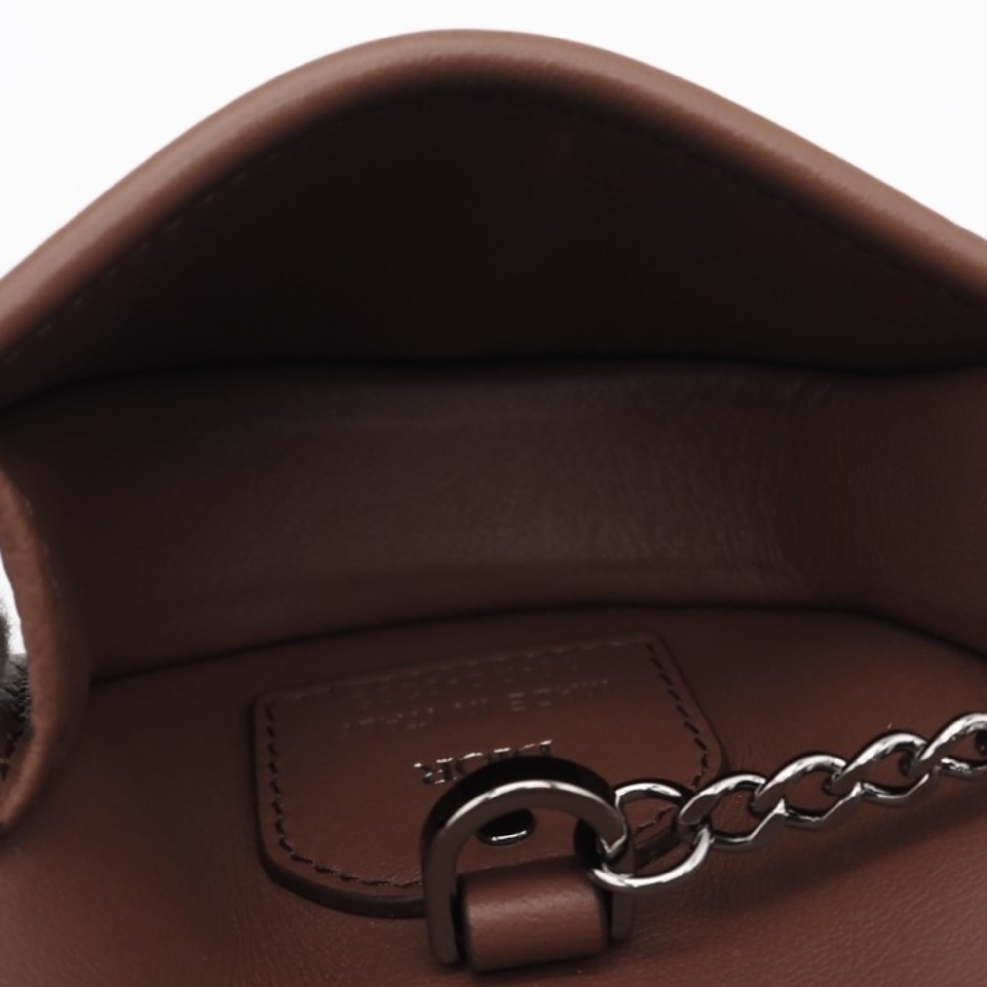 Christian Dior Brown Leather Coin Purse/Coin Case (Pre-Owned)