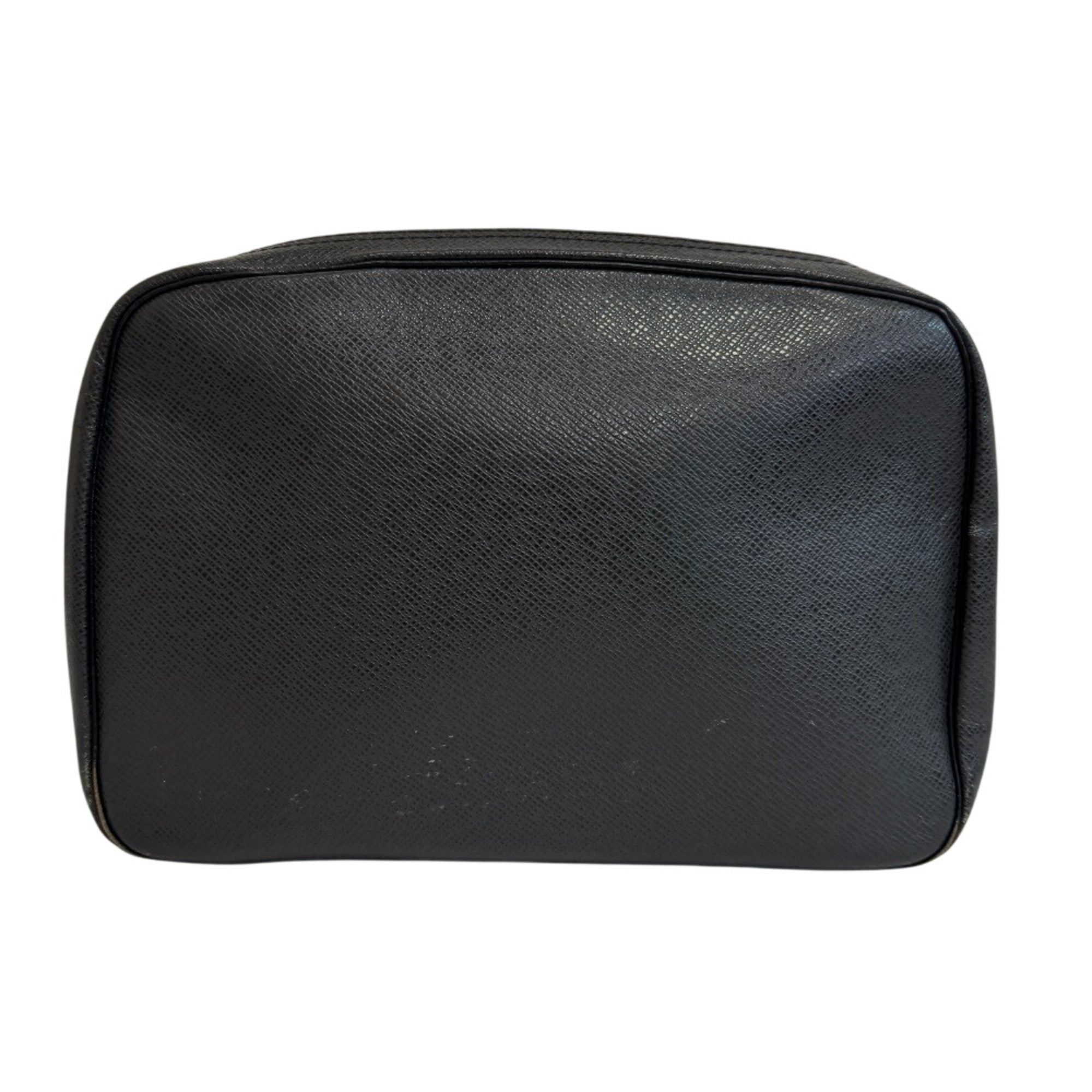 Louis Vuitton Black Leather Clutch Bag (Pre-Owned)