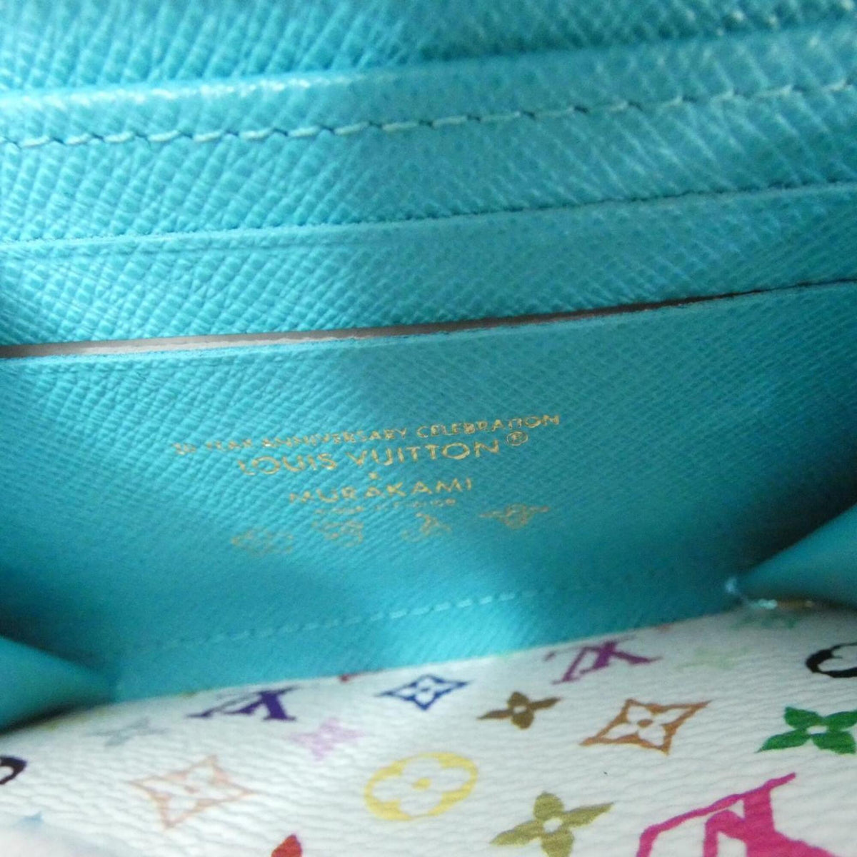 Louis Vuitton Blue Leather Coin Purse/Coin Case (Pre-Owned)