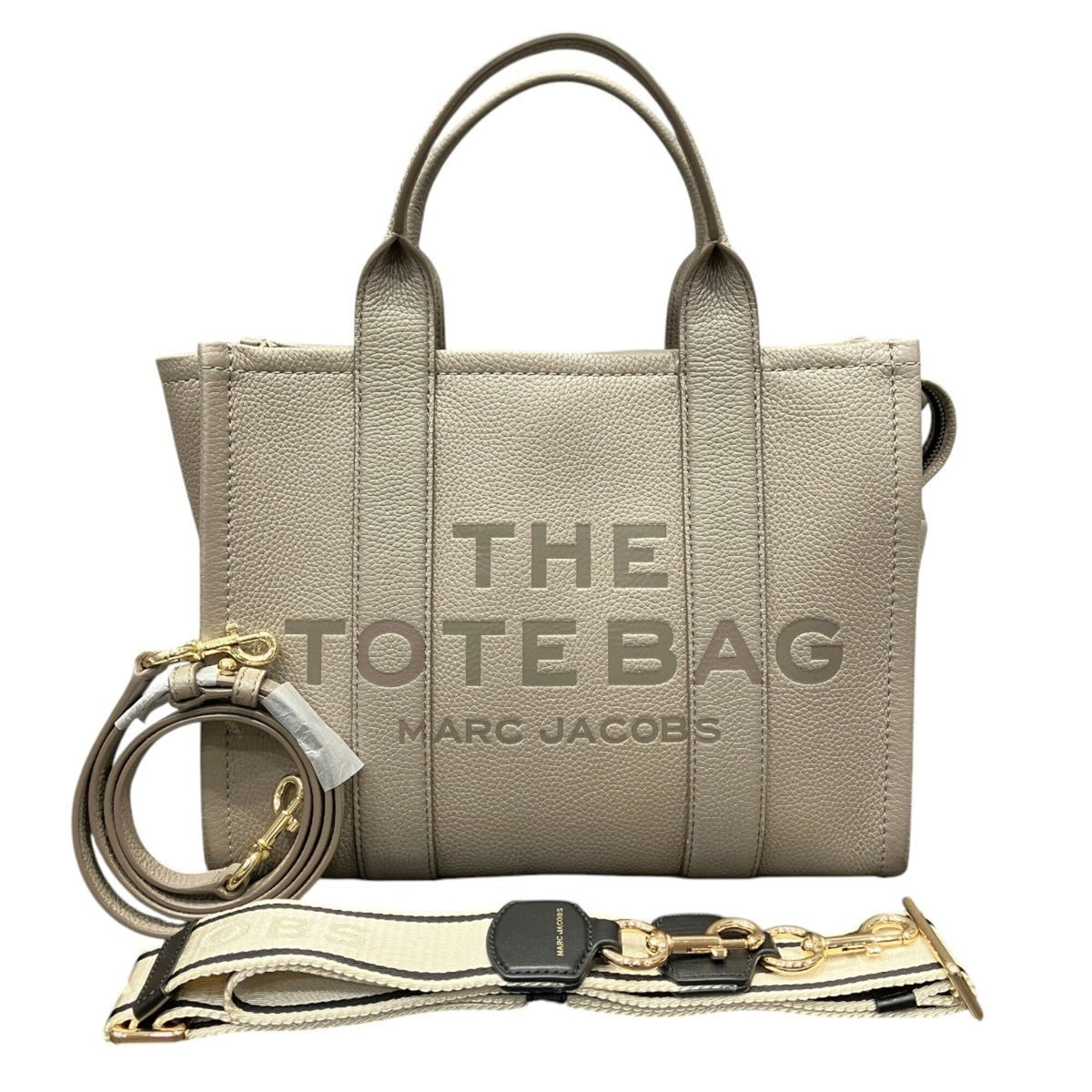 Marc Jacobs Beige Brown Leather Tote Bag (Pre-Owned)