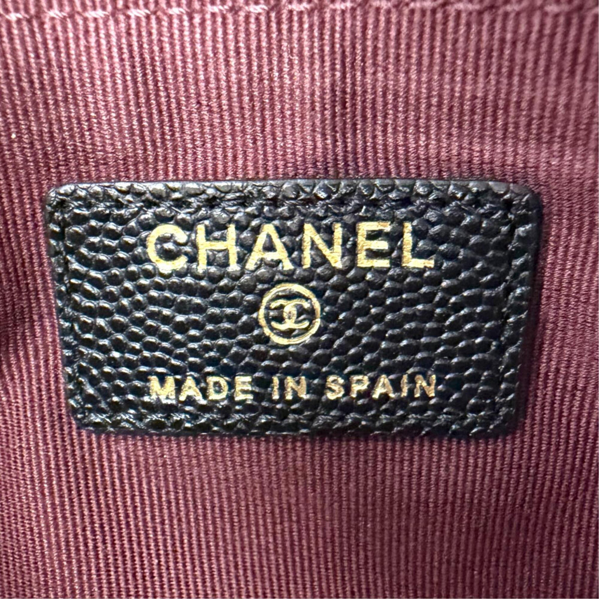 Chanel Black Grained Calfskin Pouch (Pre-Owned)