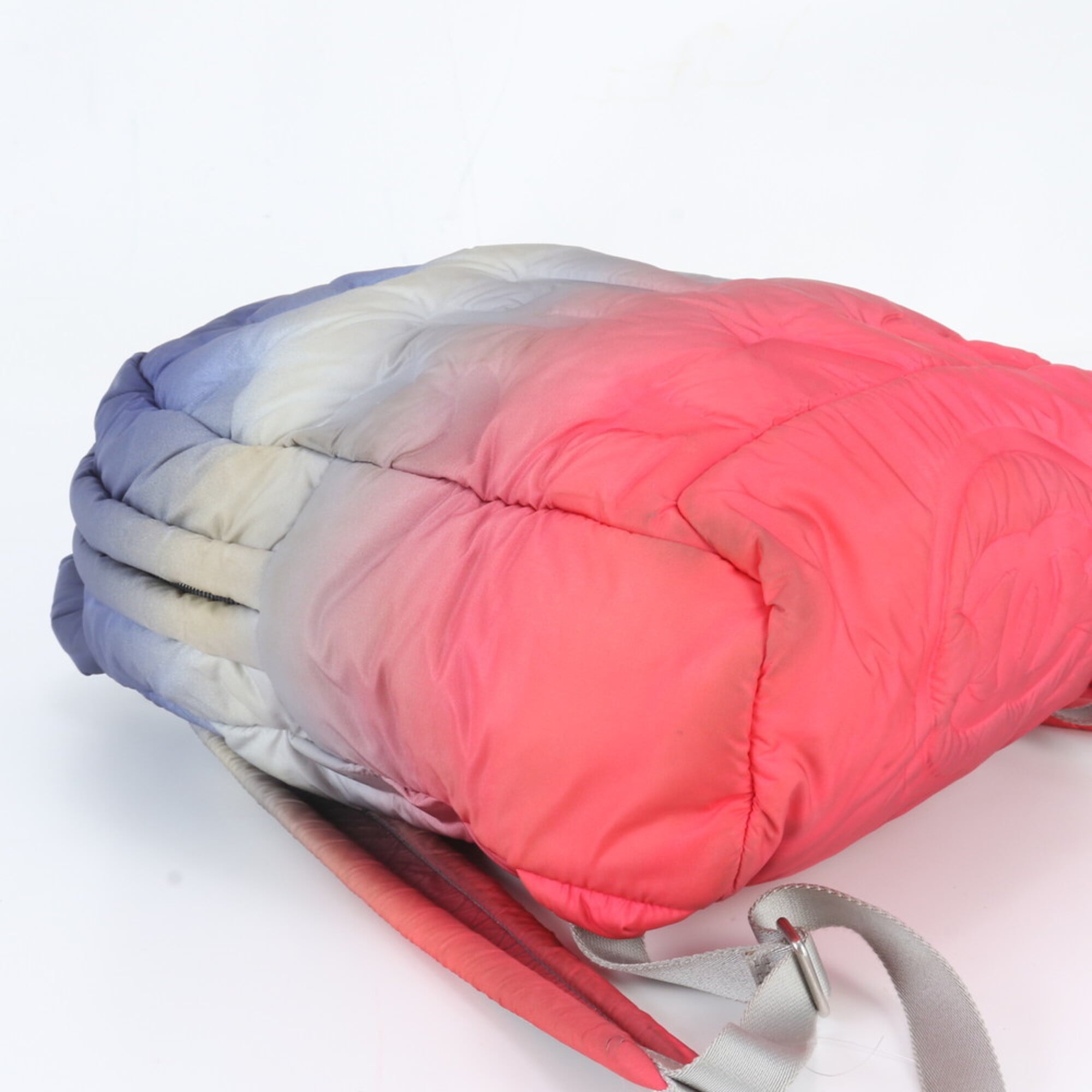 Chanel Blue Pink Nylon Backpack Handbag (Pre-Owned)