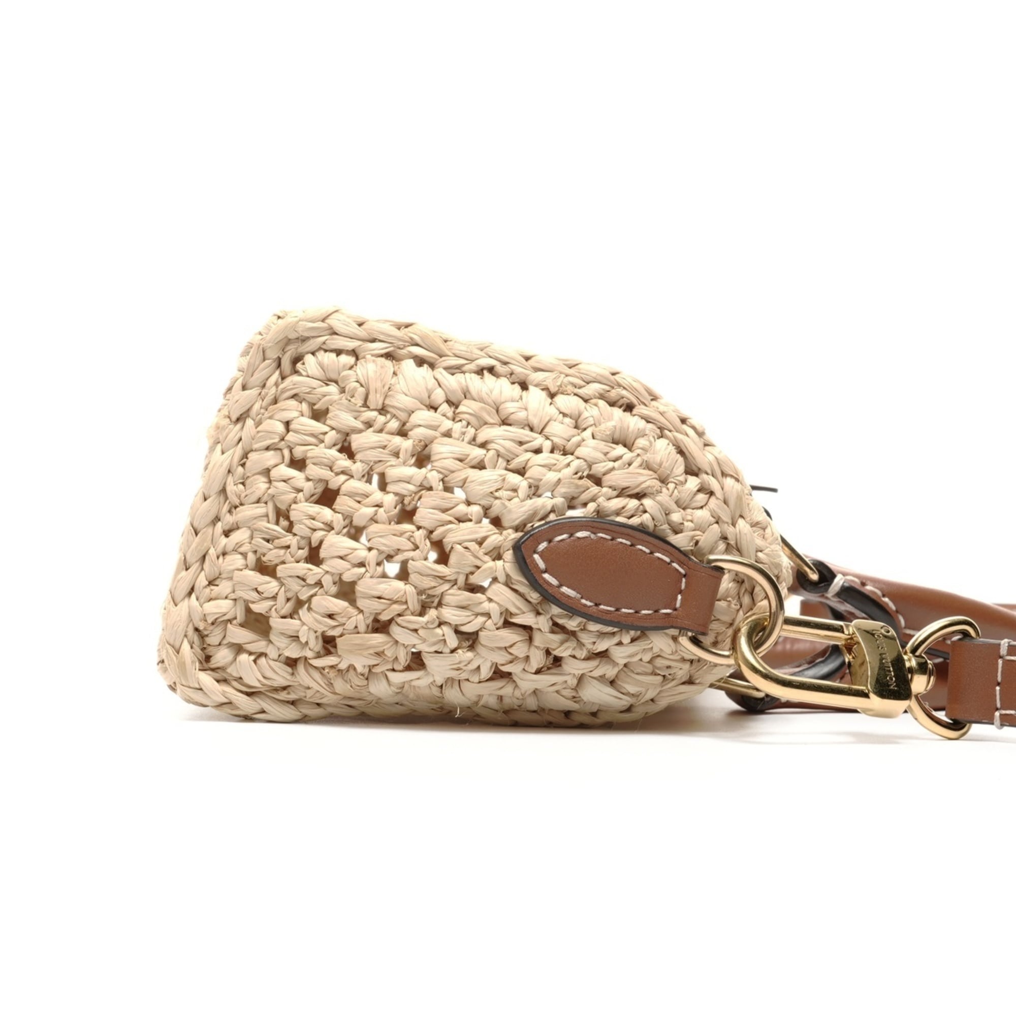 Louis Vuitton Beige Raffia Shoulder Bag (Pre-Owned)